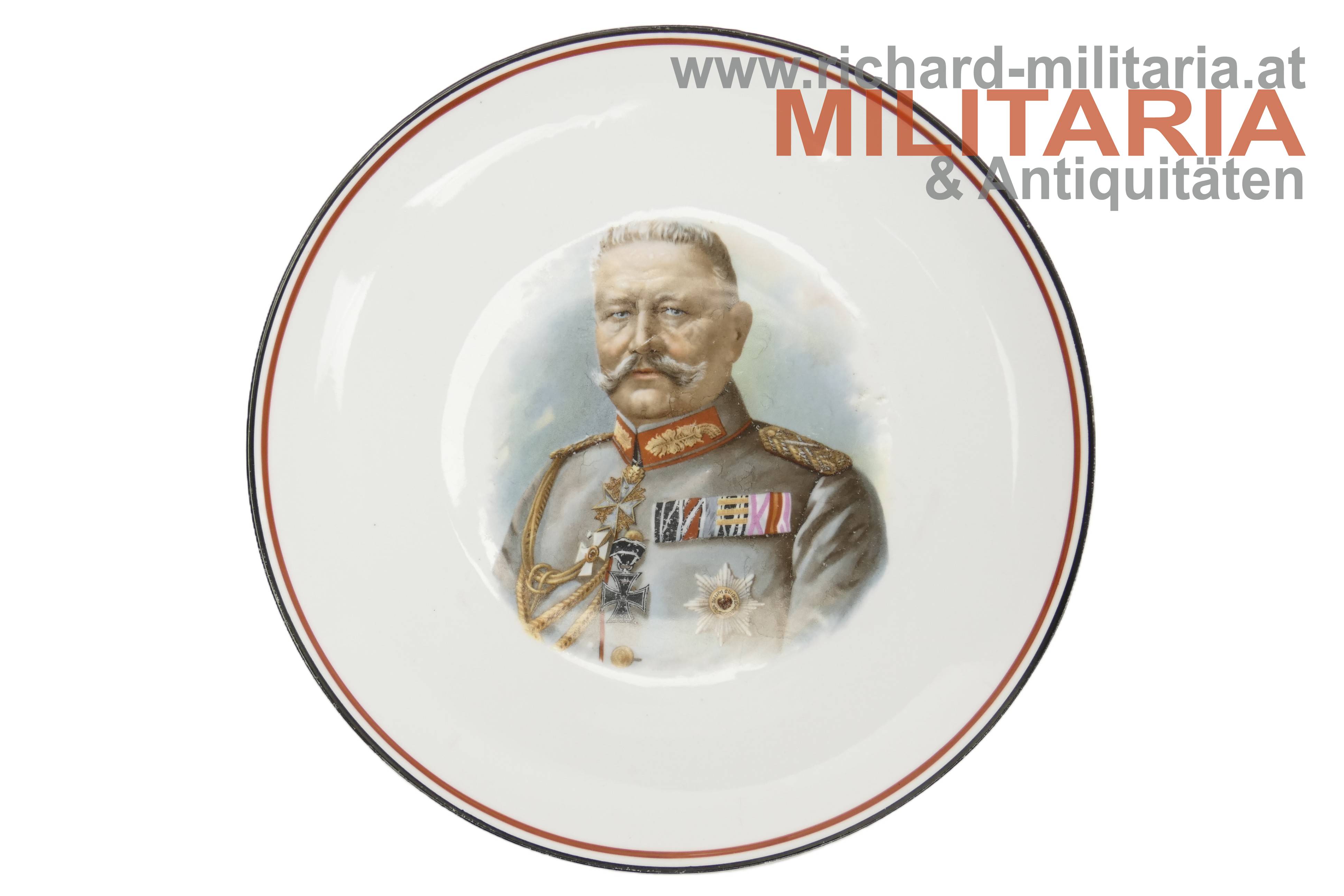 Deutsches Kaiserreich - patriotischer Wandteller Paul von Hindenburg
