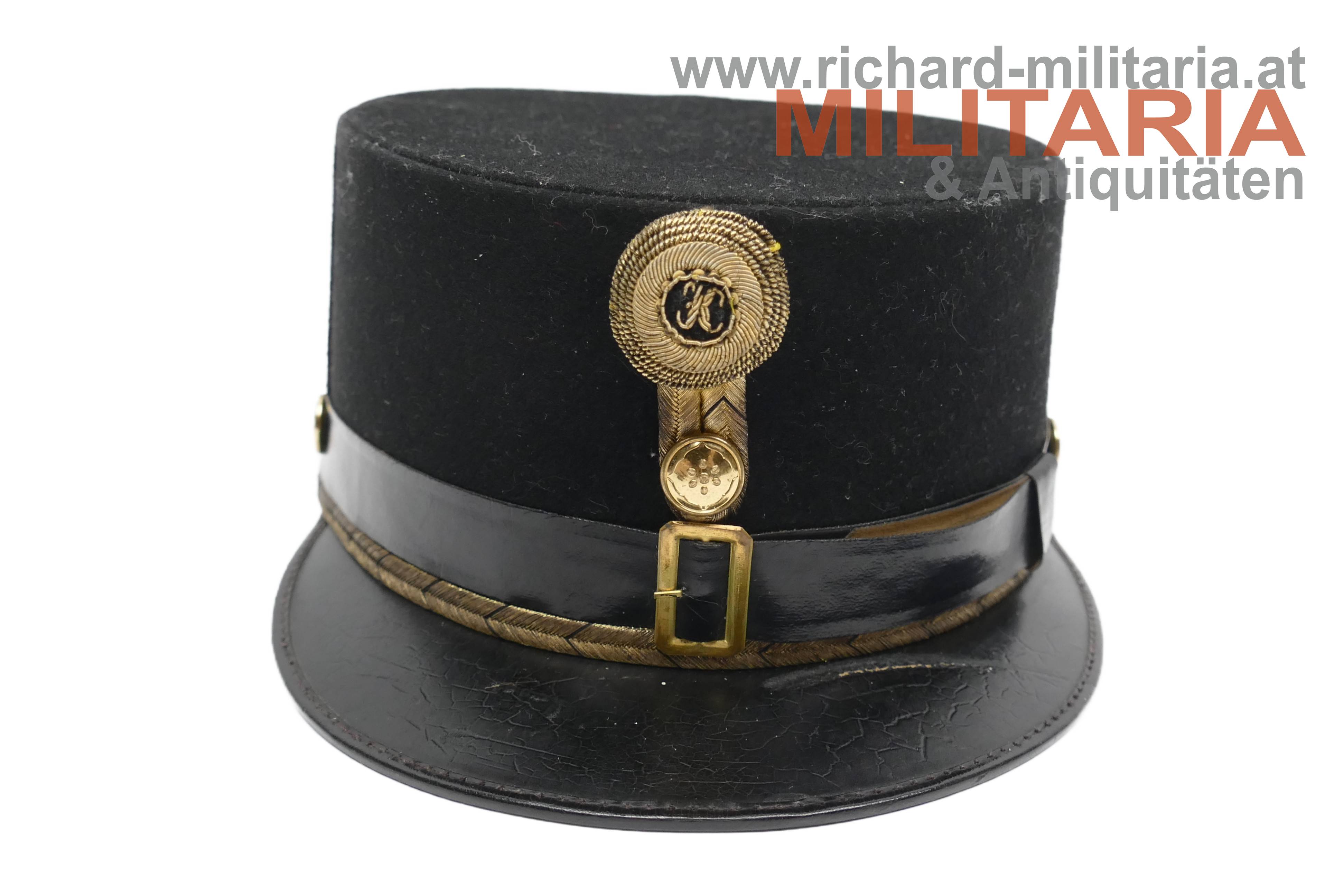 schwarze steife Kappe für Generale der k.u.k. Armee