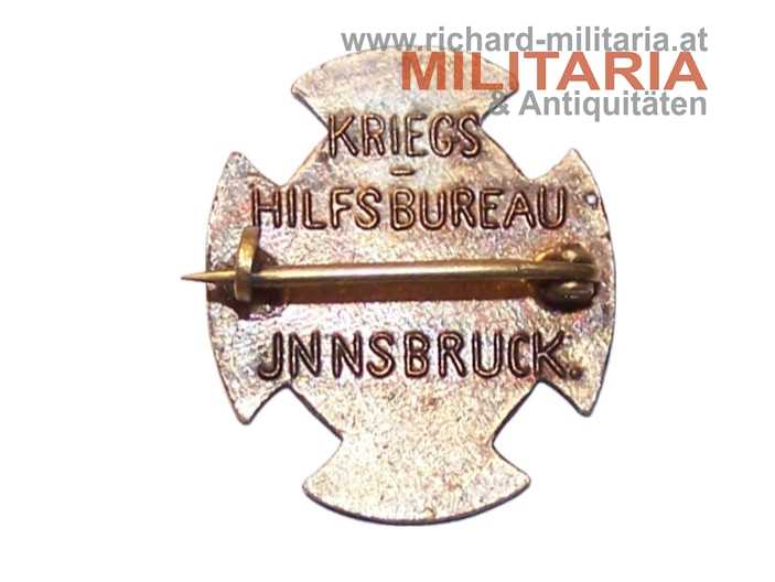 k.u.k. patriotisches Abzeichen - Den Kriegern Tirols - 1914-1915