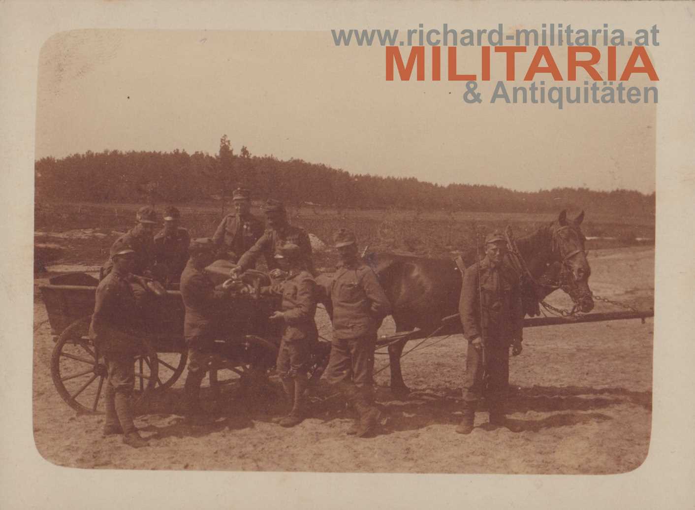 k.u.k Foto IR 84 - Soldaten bei einer Pferdekutsche - Galizien