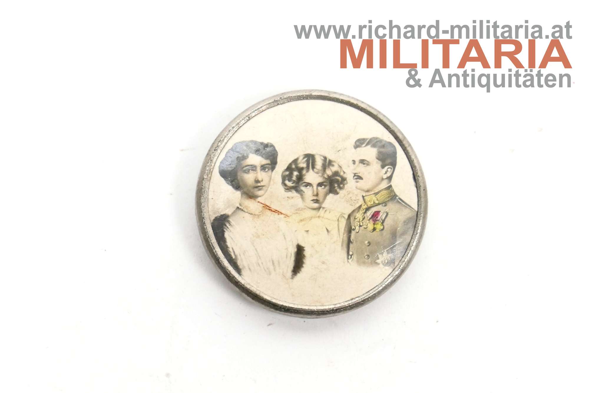 k.u.k. patriotischer Anstecker - Kaiser Karl - Kaiserin Zita - Kronprinz Otto
