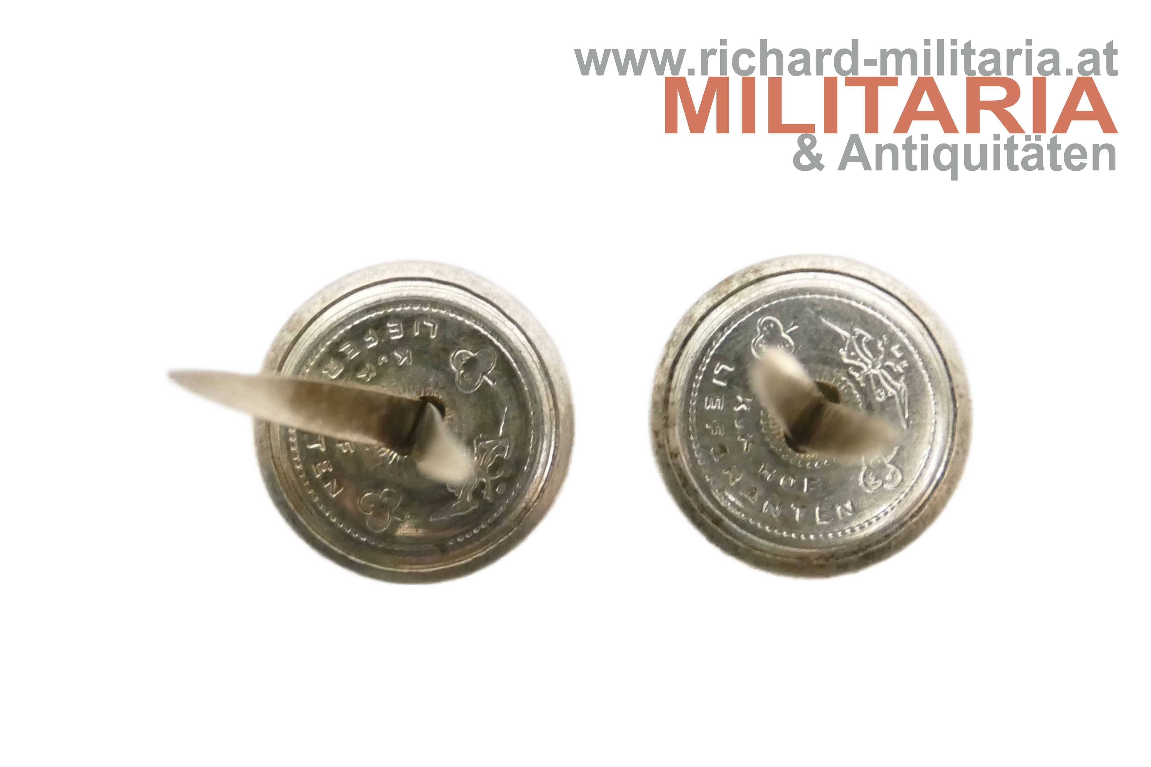 k.u.k. Kappenknöpfe "19" SILBER