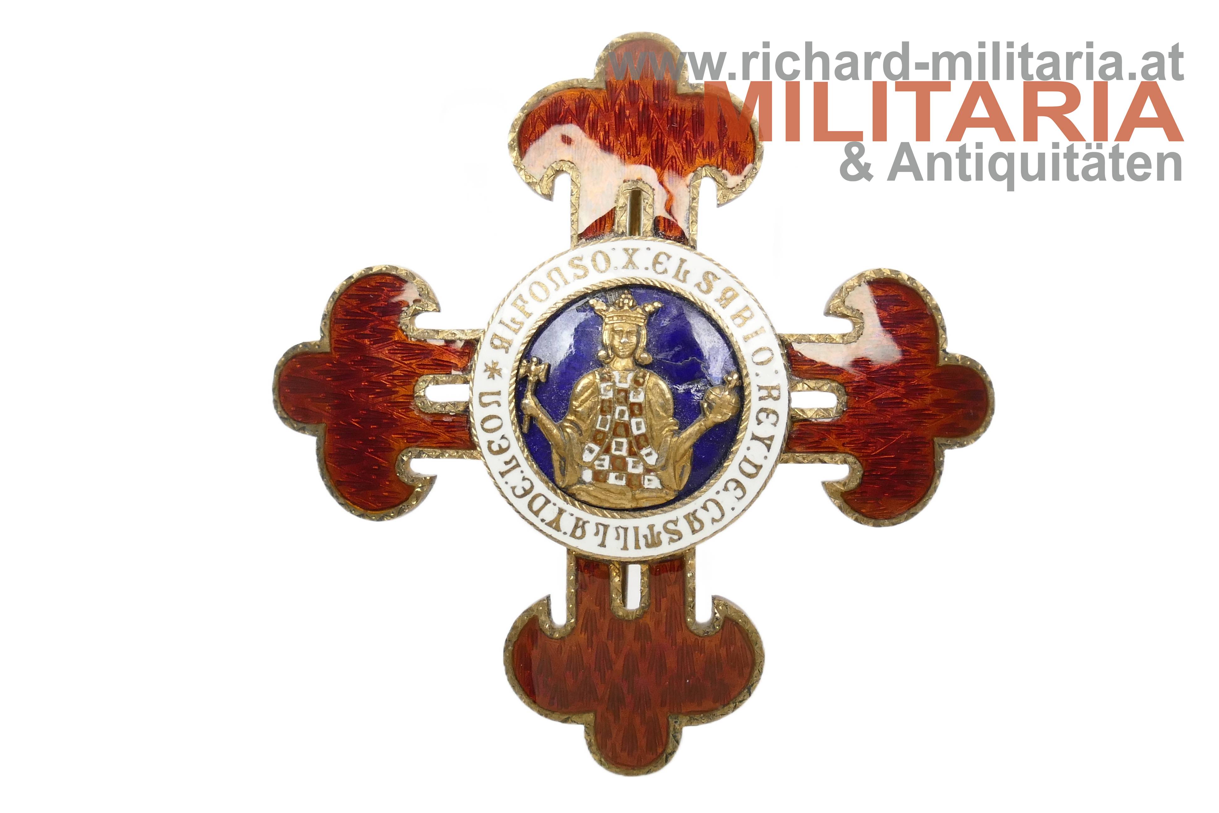 Spanien - Orden Alfons X. des Weisen - Großkreuz oder Stern zum Komtur