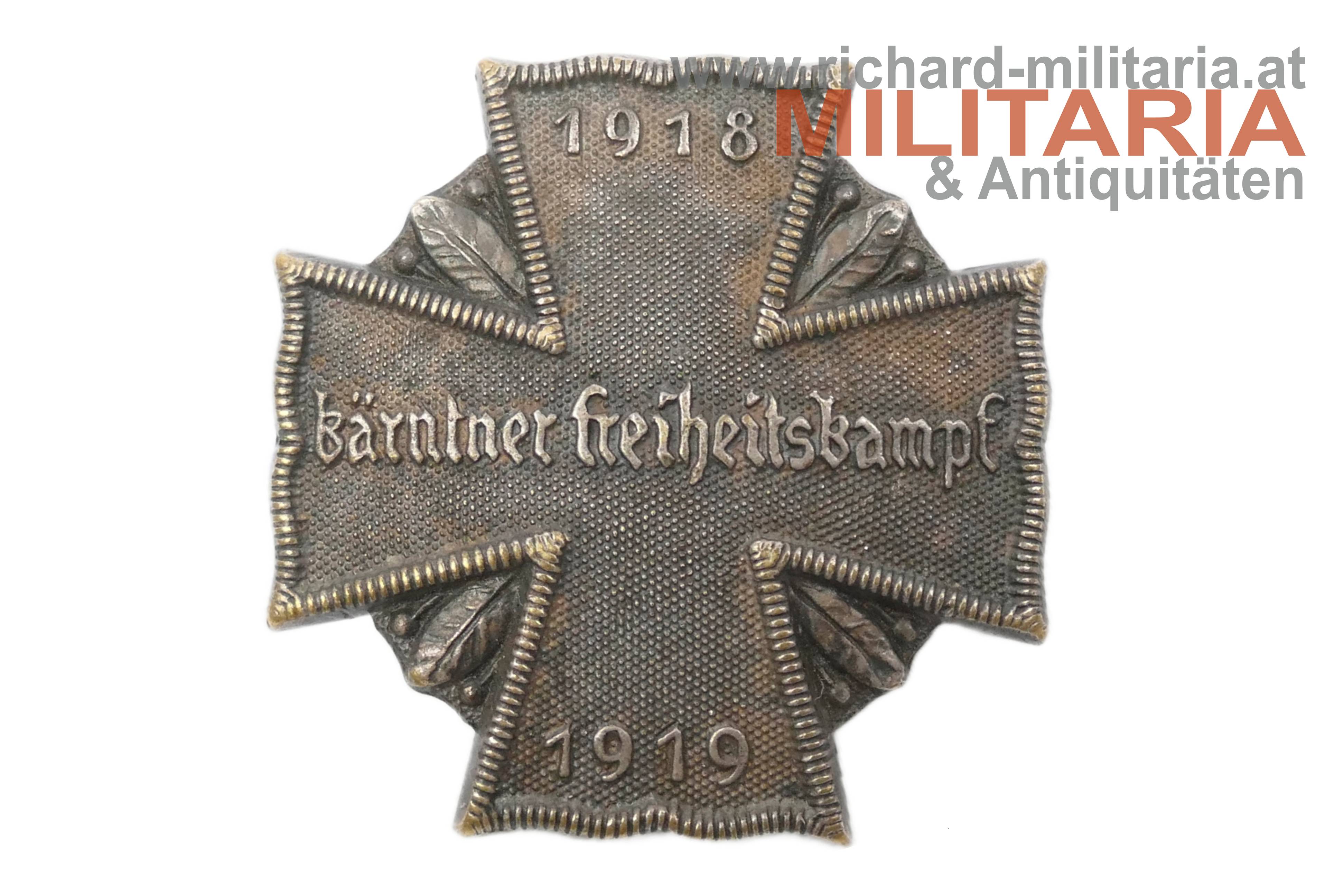 Besonderes Kärntner Kreuz für Tapferkeit - 1. Typ