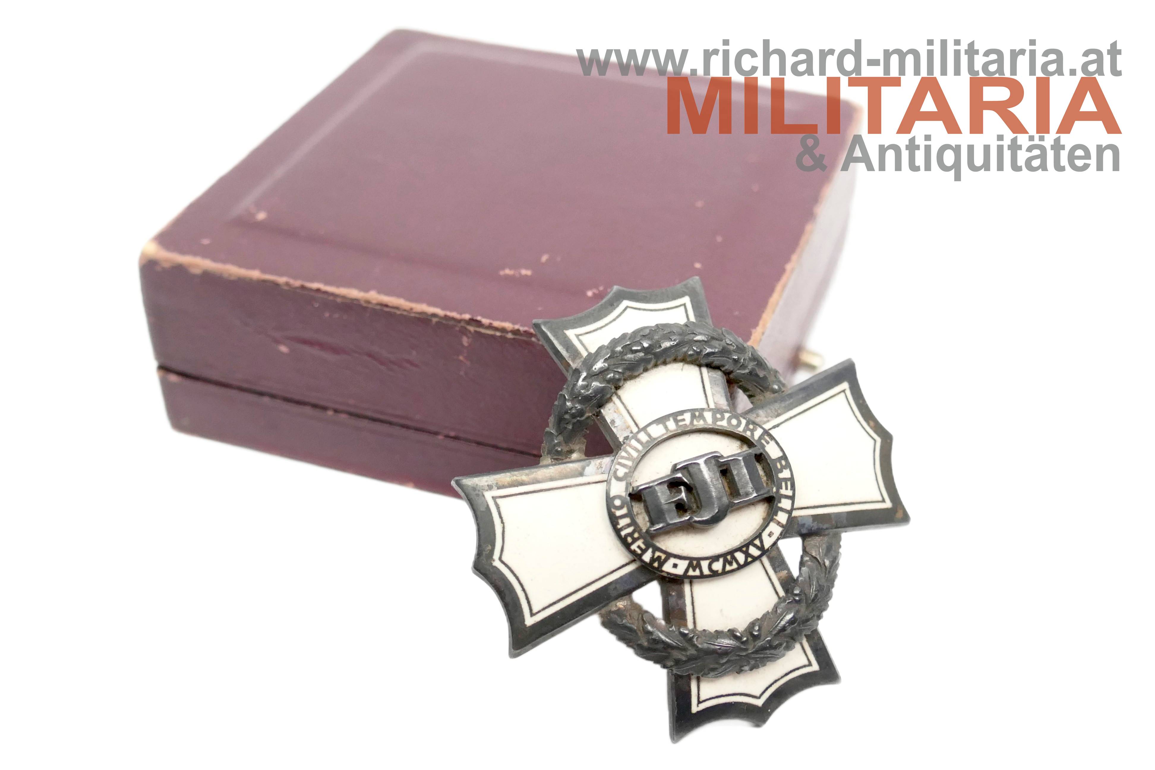 k.u.k. Kriegskreuz für Zivilverdienste 3. Klasse mit Etui - "AH"