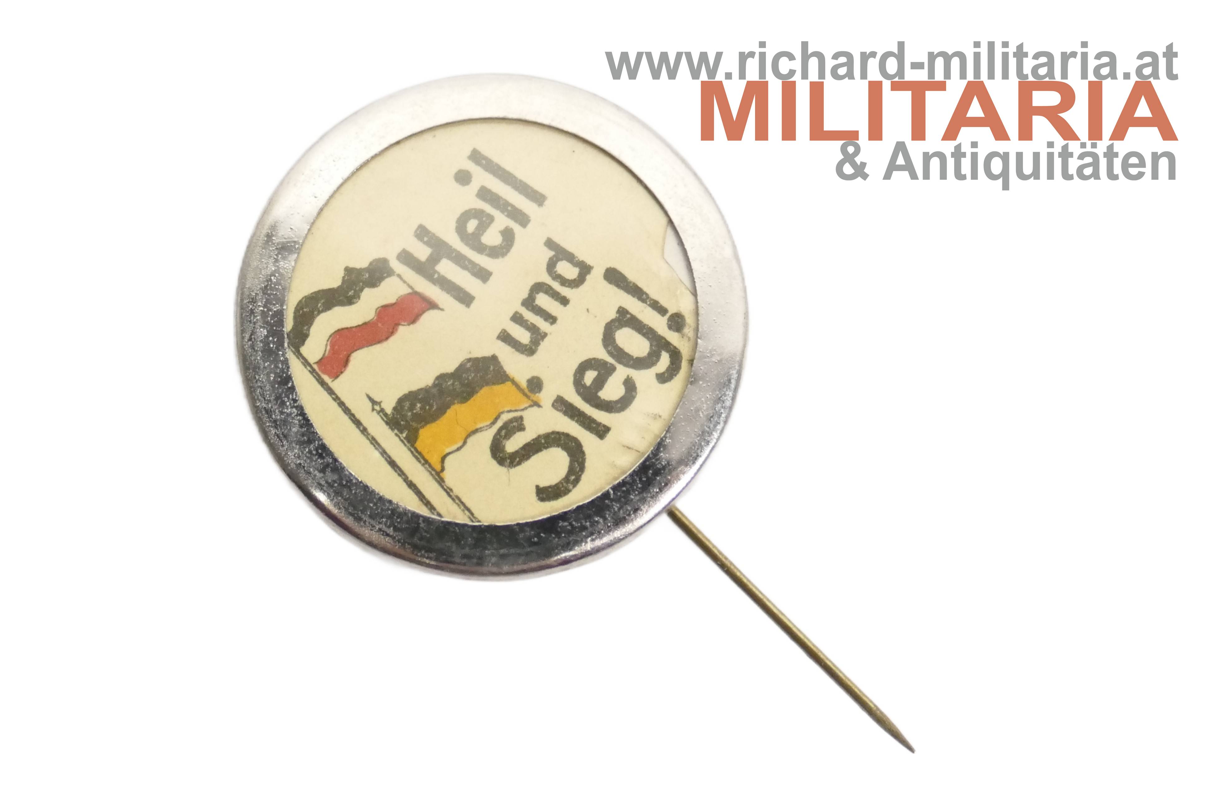 k.u.k. patriotisches Blechabzeichen - "Heil und Sieg" - Österreich/Deutschland