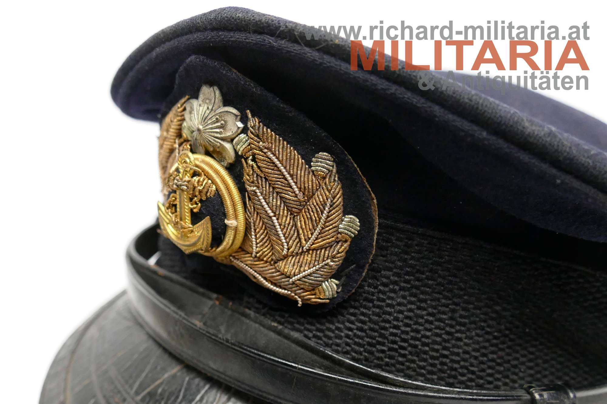 Japan Marine-Offiziersschirmmütze - 2. Weltkrieg