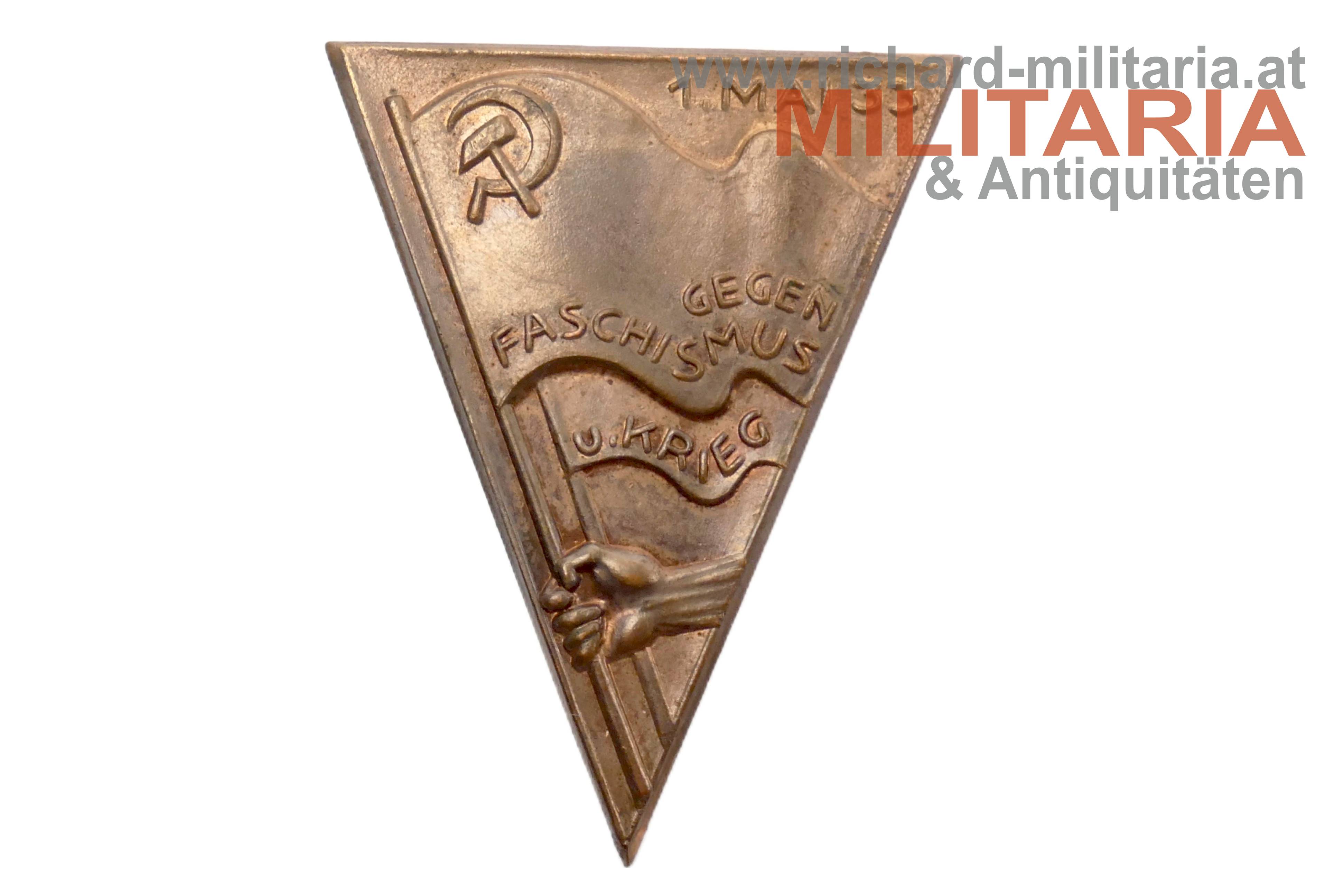 1. Republik - Mai-Abzeichen der KPÖ 1933