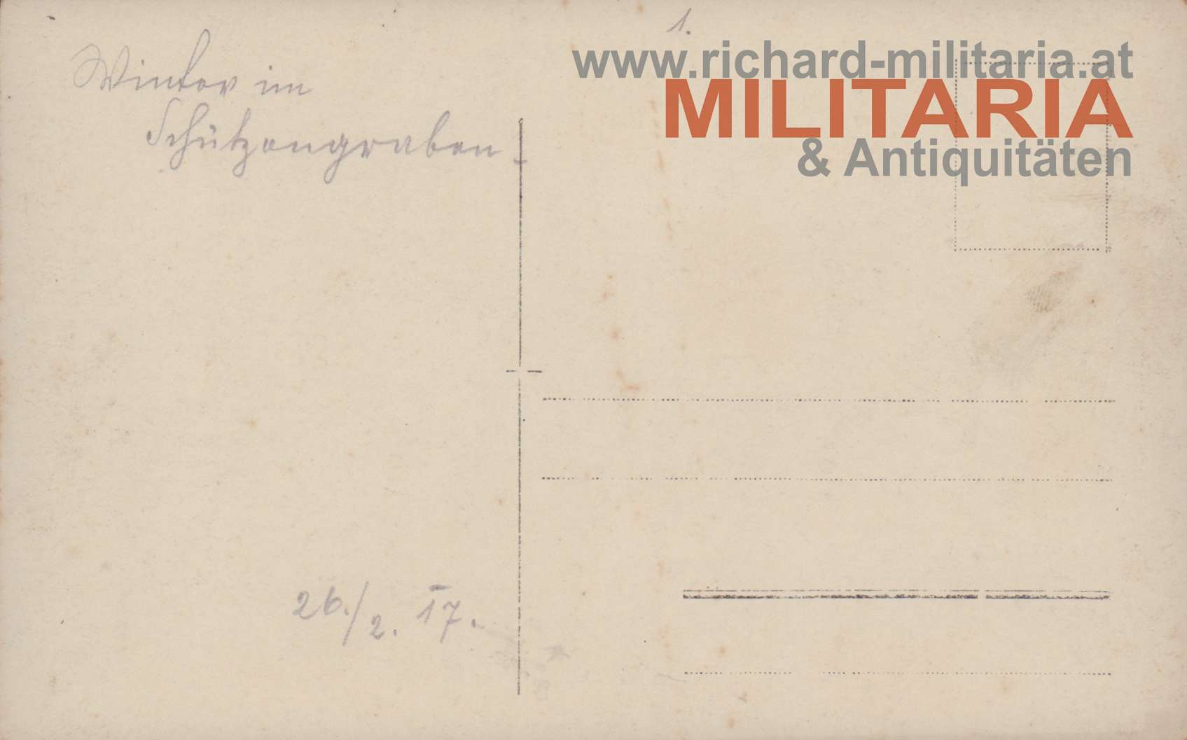 k.u.k. PK - Winter im Schützengraben - 26.2.1917