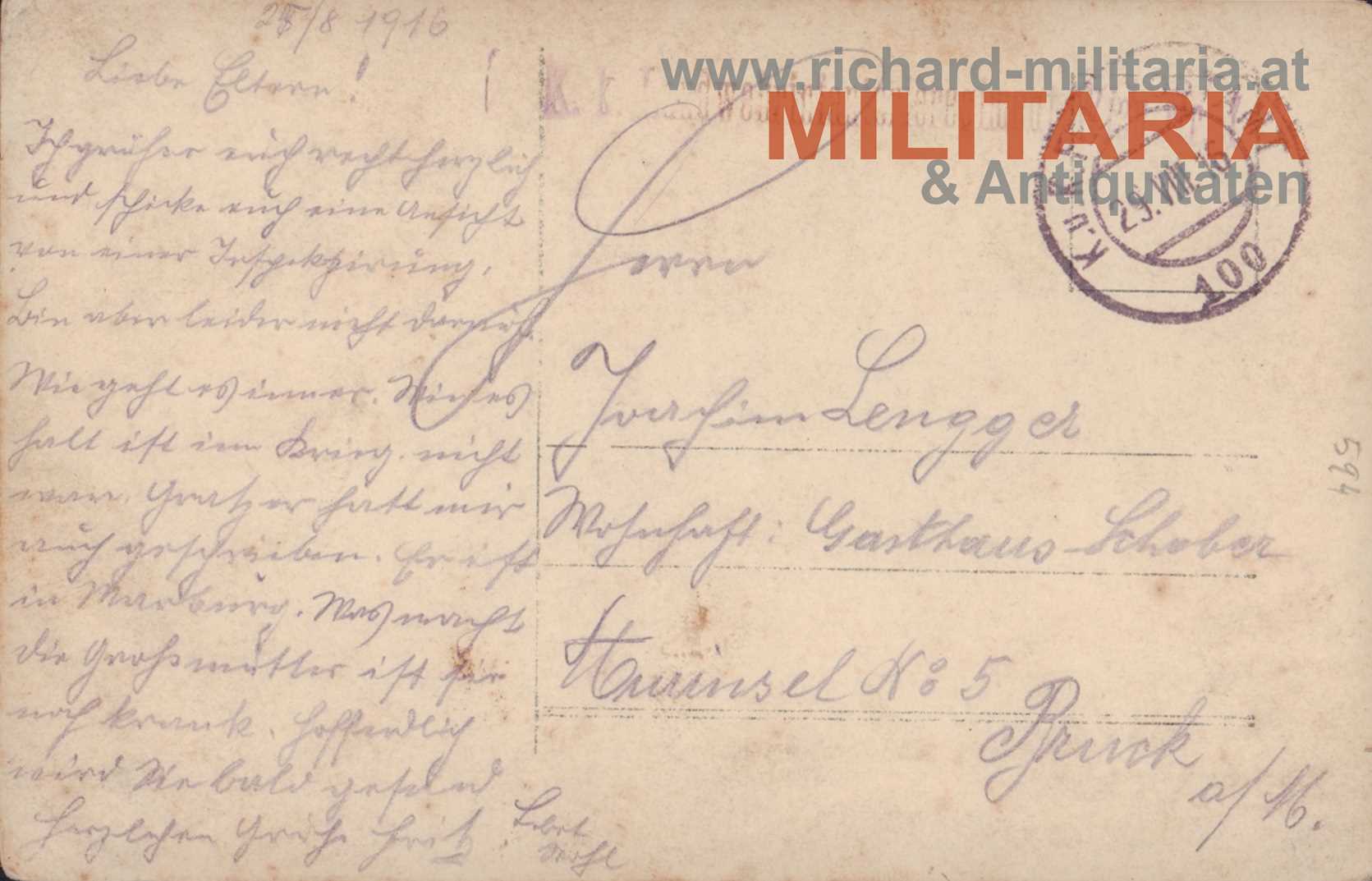 k.u.k. Foto - Generäle und Offiziere beim k.k. Landwehr-IR Nr. 1 - 1916