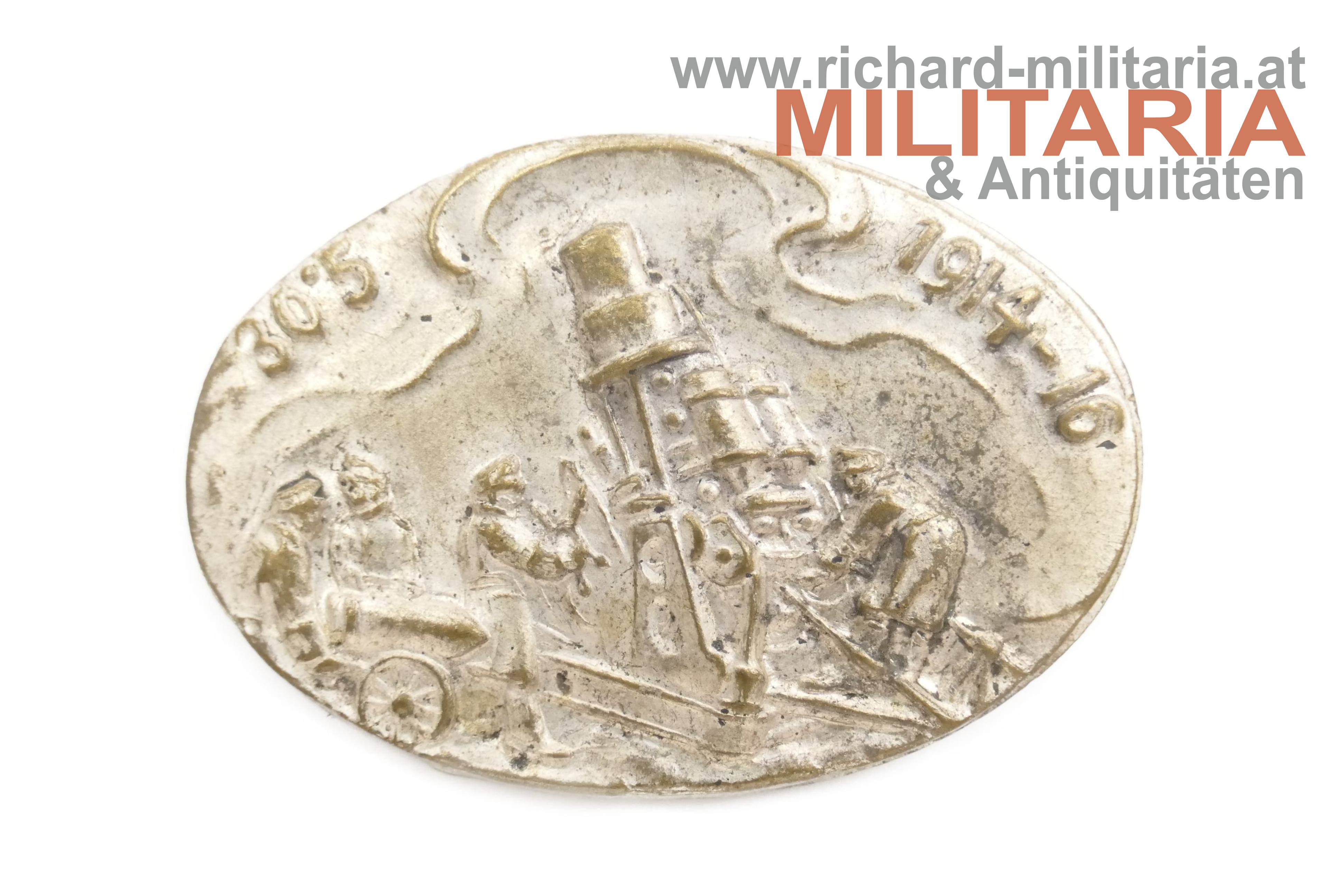k.u.k. Kappenabzeichen - 30,5cm Mörser 1914-1916 - VARIANTE