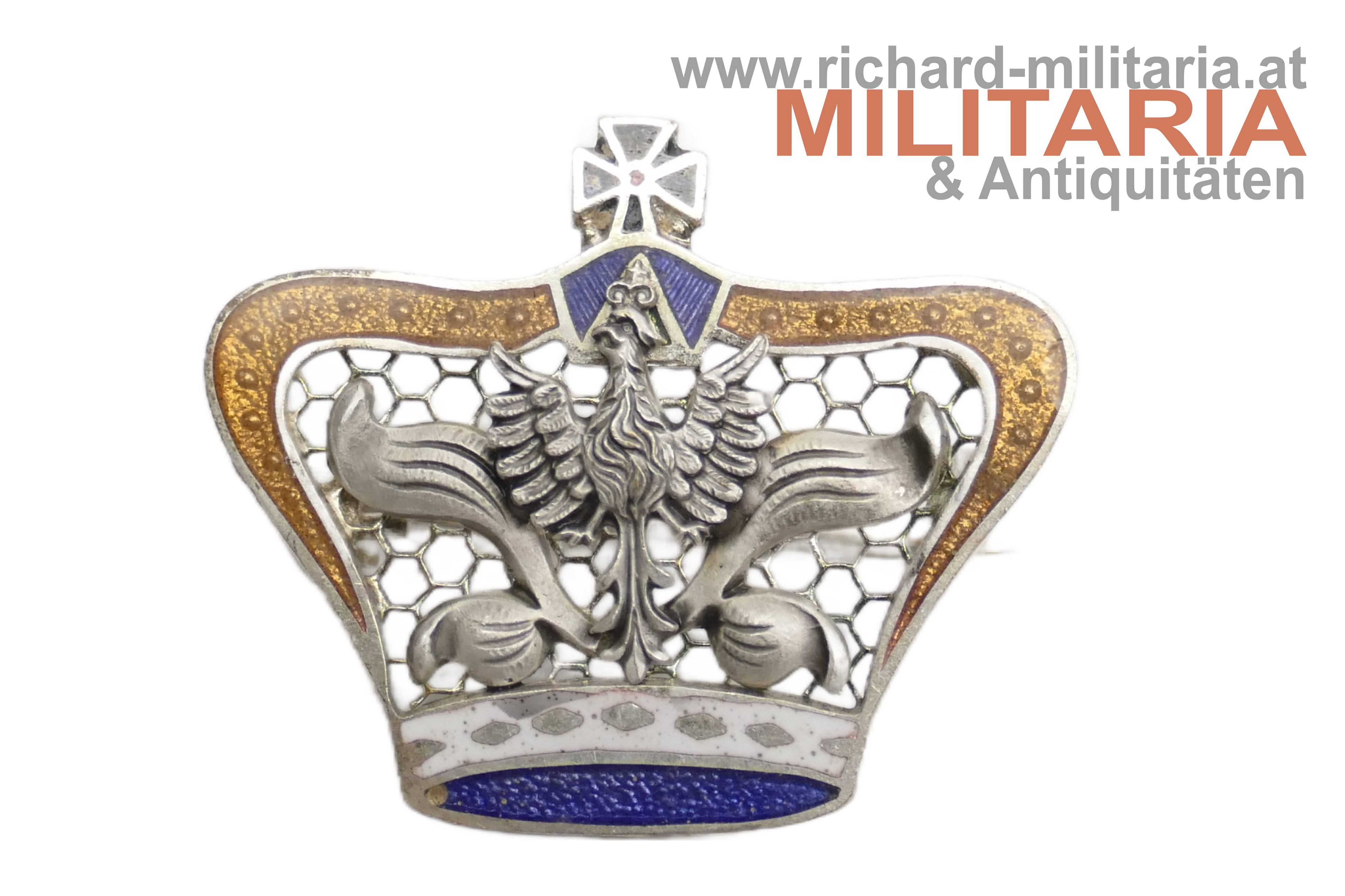 k.u.k. patriotisches Abzeichen - Krone mit polnischem Adler