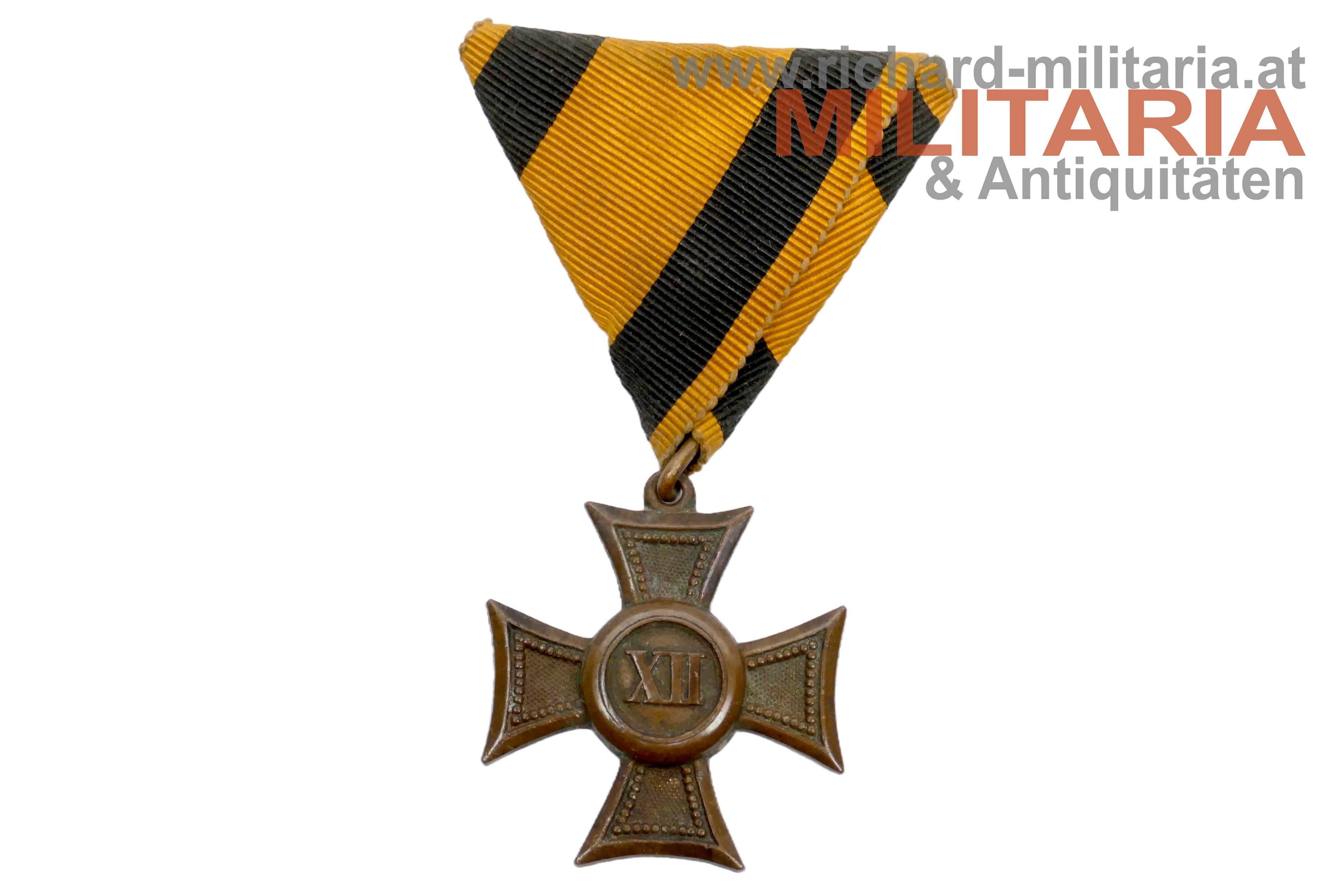 k.u.k. Militärdienstzeichen 1. Klasse "XII" (12 Jahre)