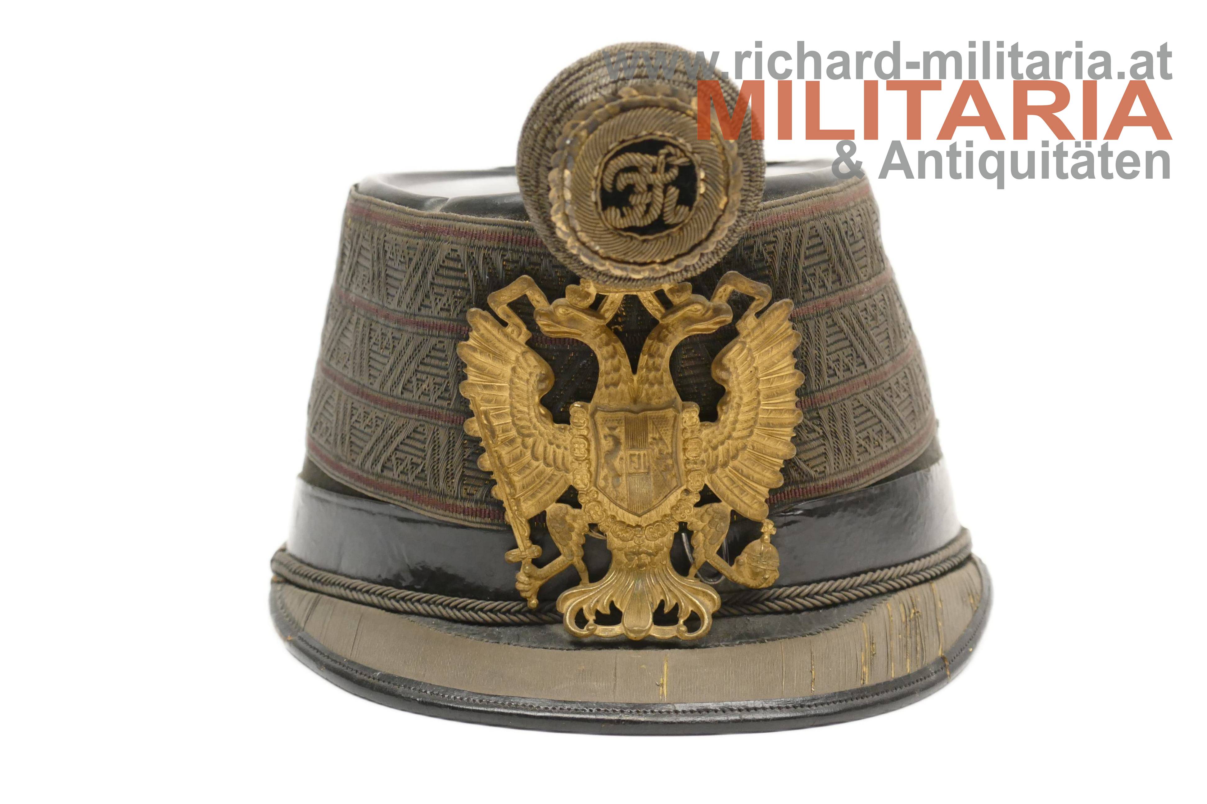 k.u.k. Infanterie-Tschako - Stabsoffizier - ALUMINIUM