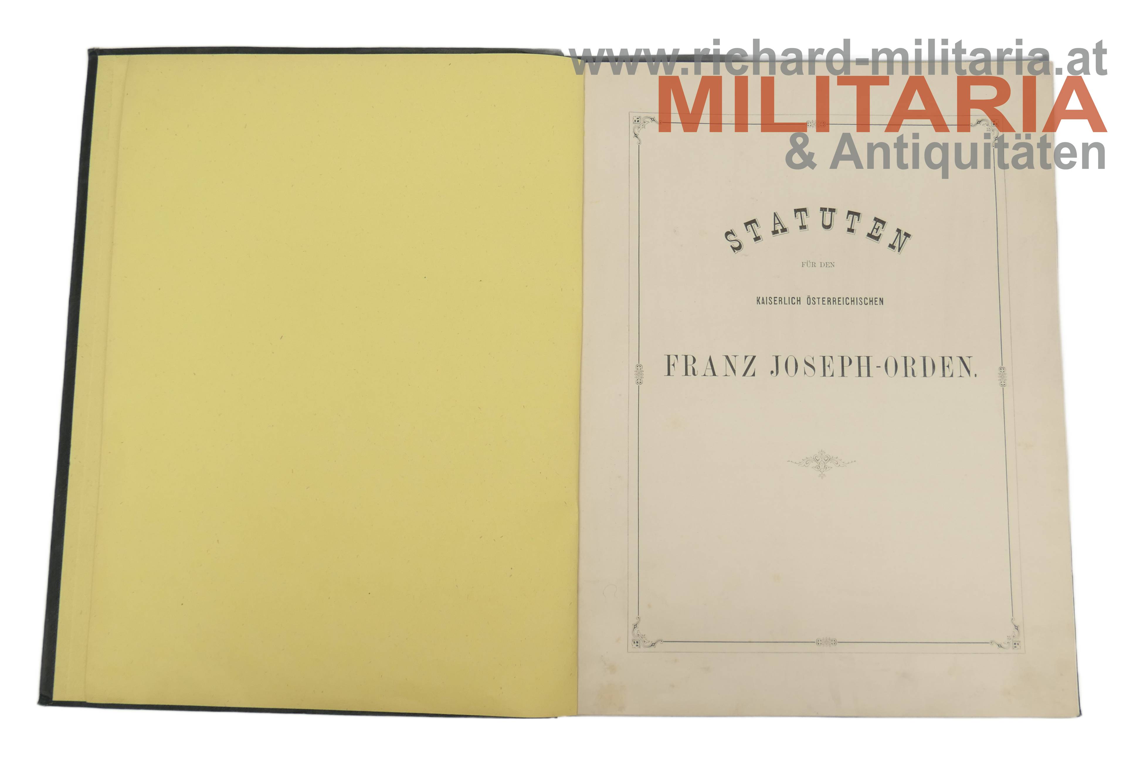 k.u.k. Statuten des Franz Joseph-Orden - Ausgabe 1908