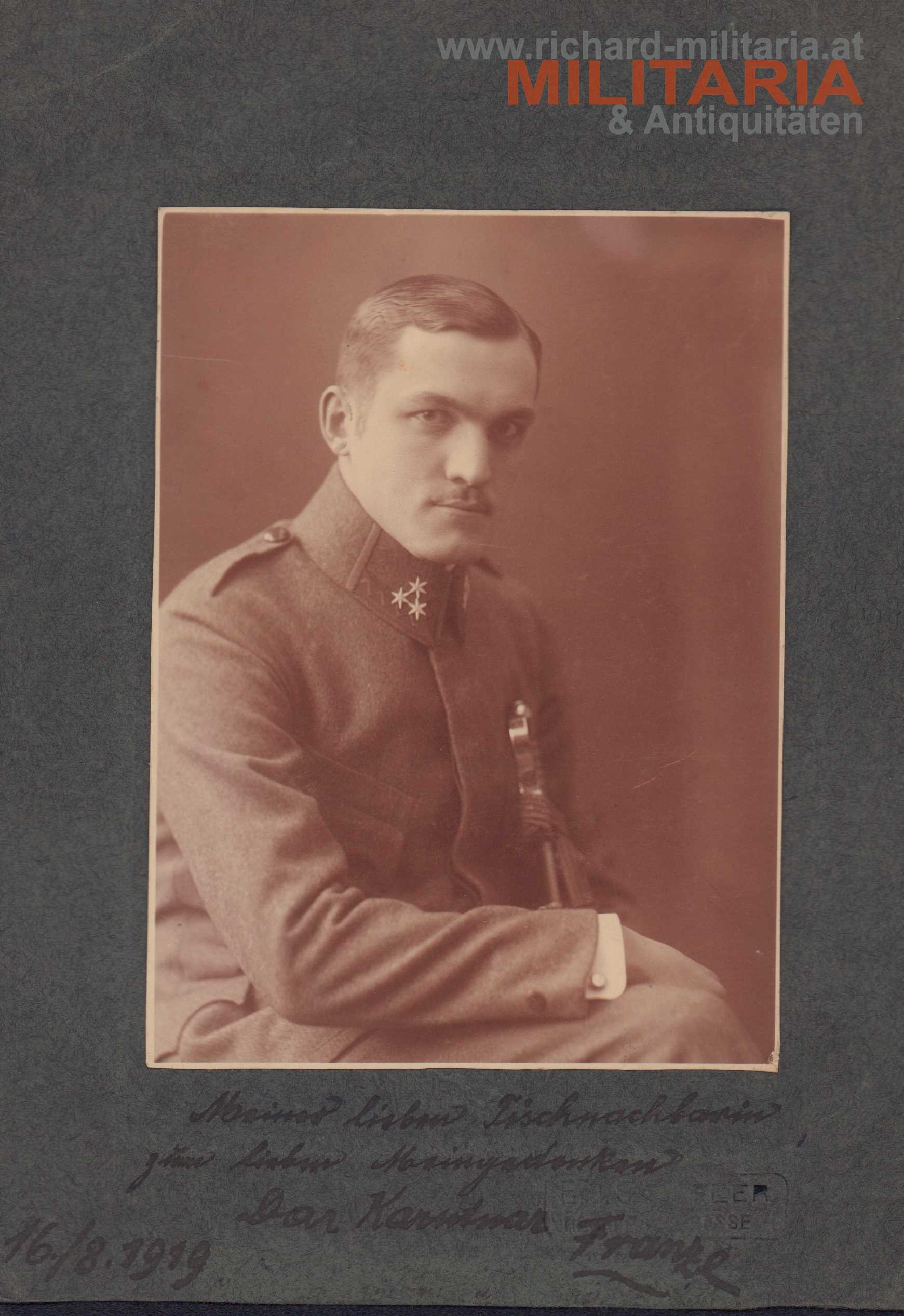 k.u.k Feldwebel - "Meiner lieben Tischnachbarin zum lieben .... Franz"