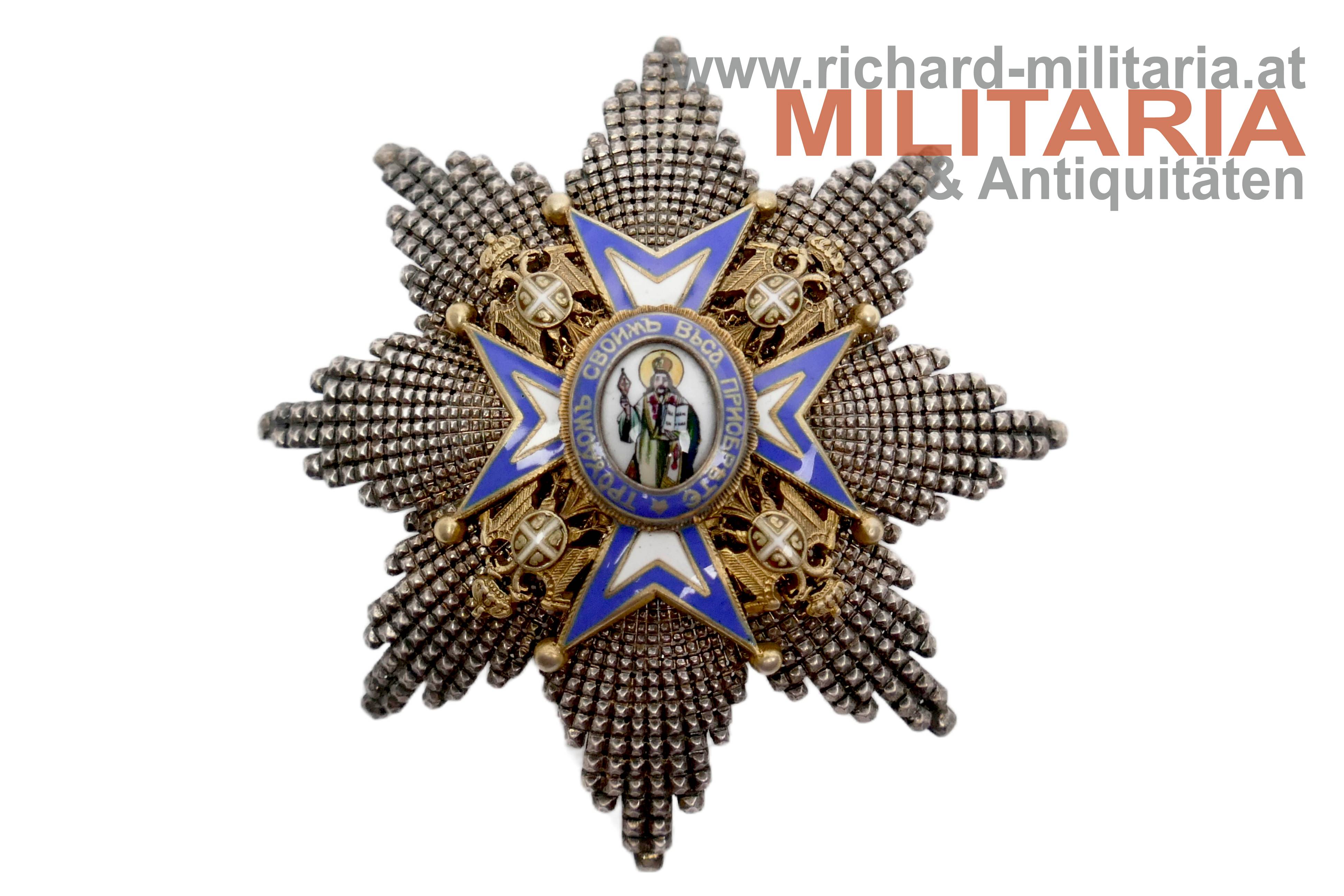 Serbien - St. Sava-Orden - Set der 2. Klasse (3. Modell) im Etui