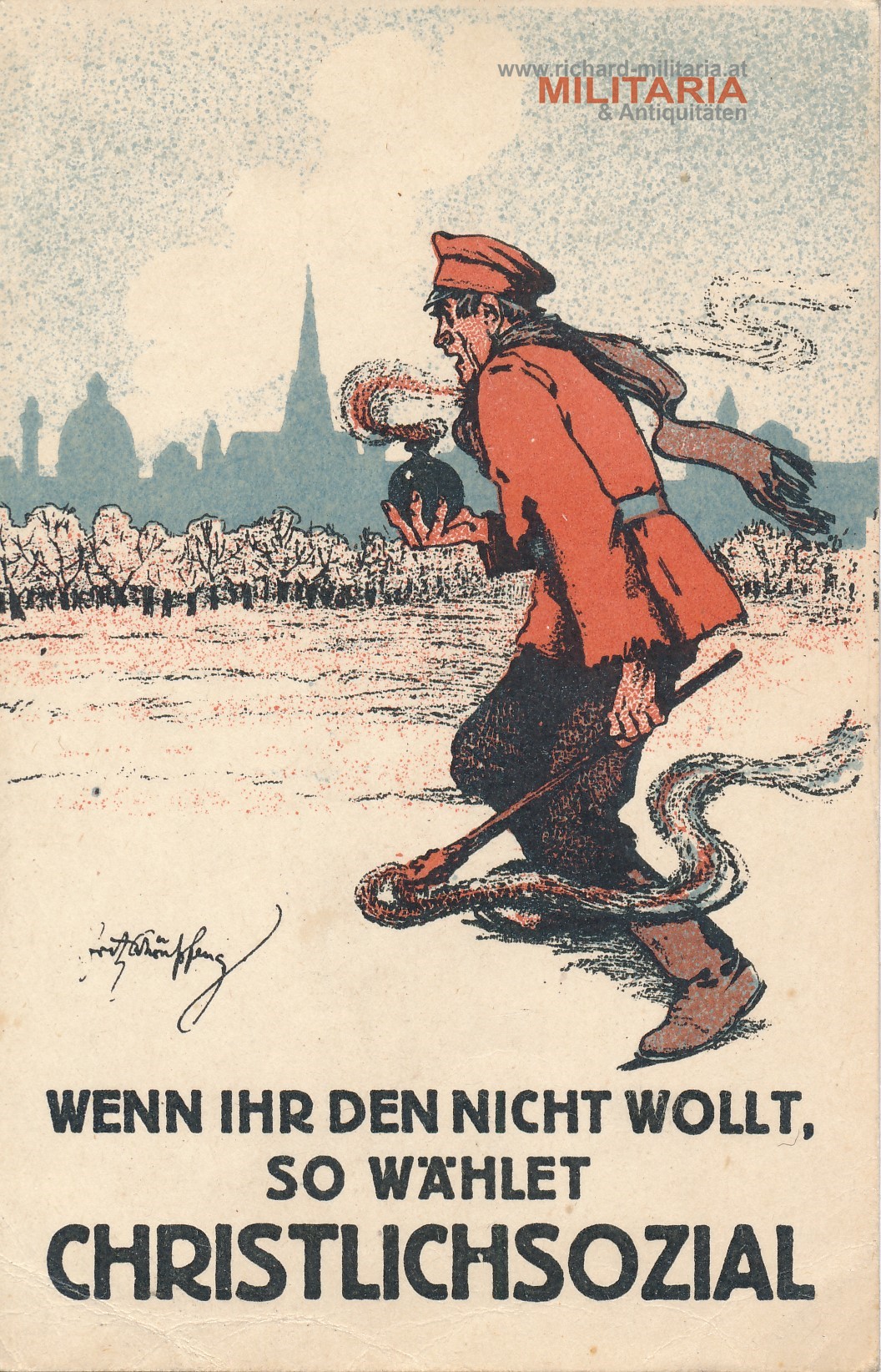Christlichsoziale Propagandapostkarte Christlichsoziale Propagandapostkarte