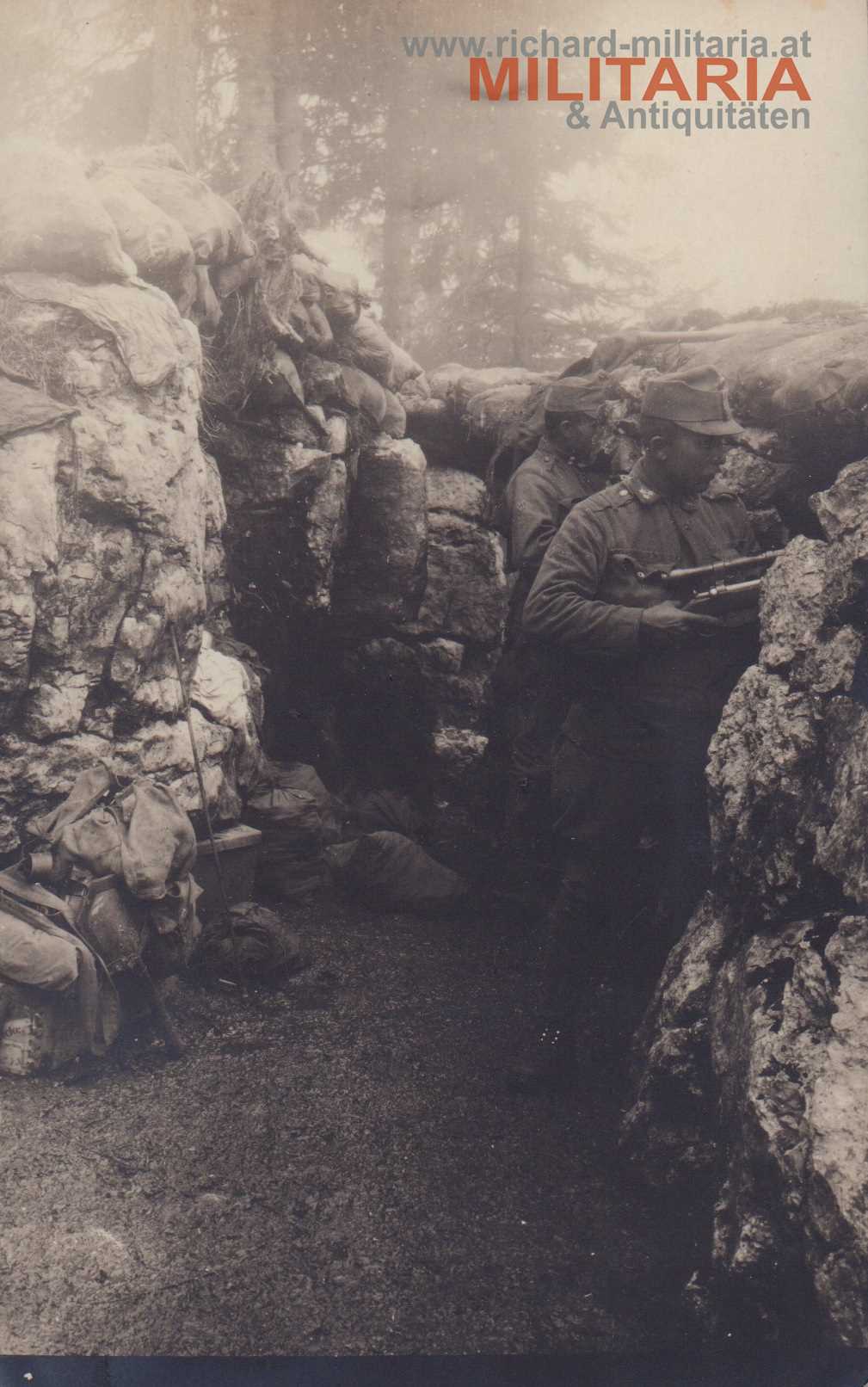 k.u.k. Schützengraben MIT SCHARFSCHÜTZEN