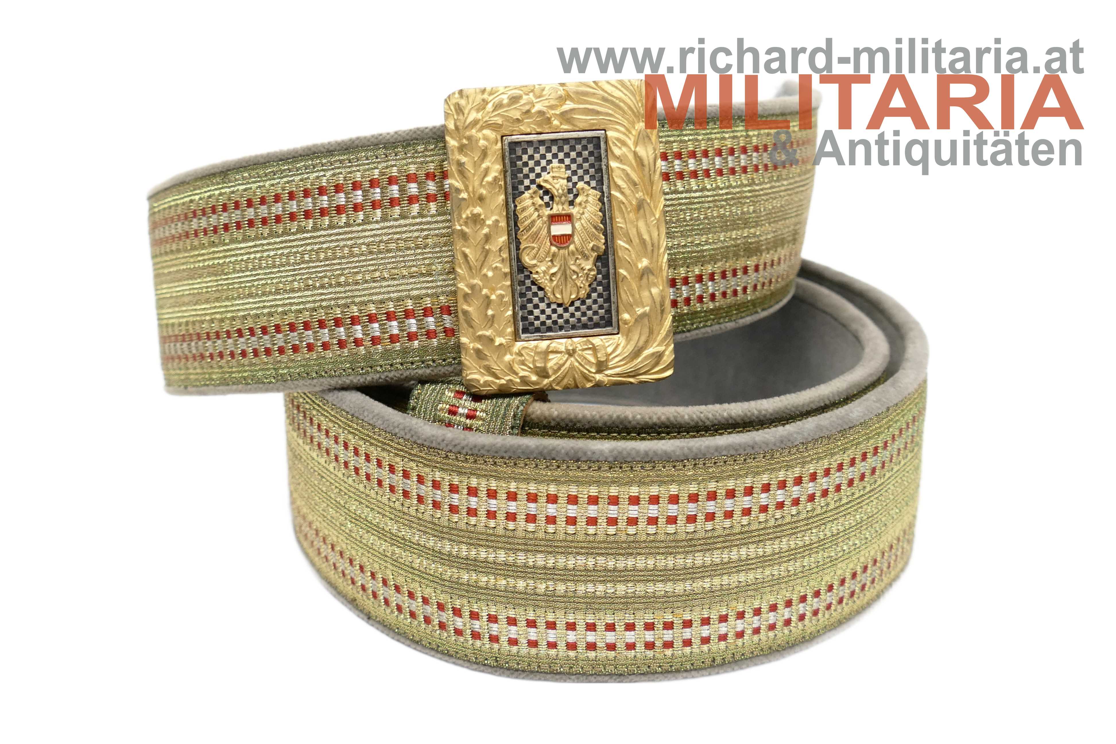 Österreich Bundesheer Feldbinde Offizier - 1. Form - komplettes Set