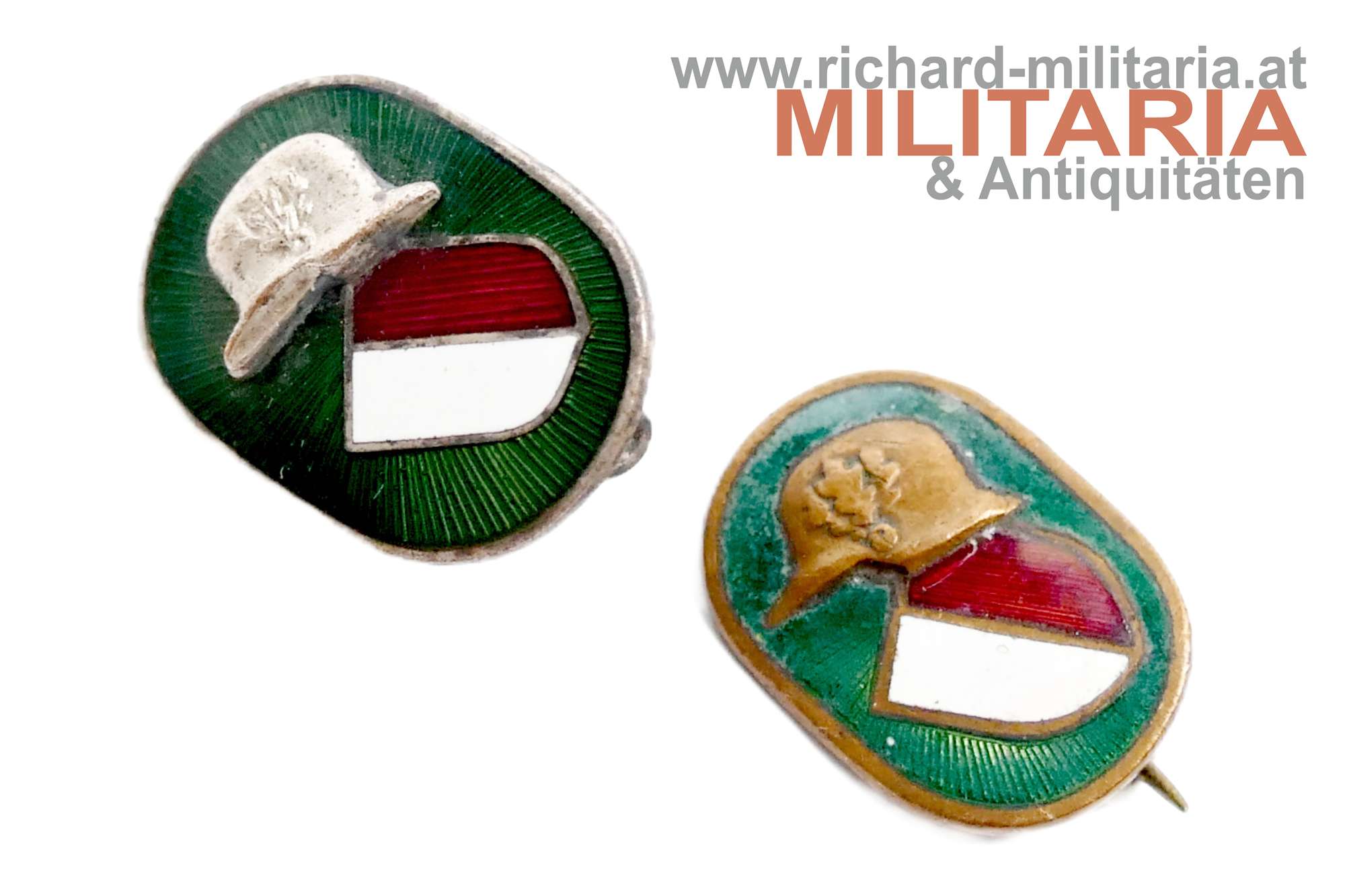 Österreich Heimwehr - 2 Mitgliedsabzeichen 