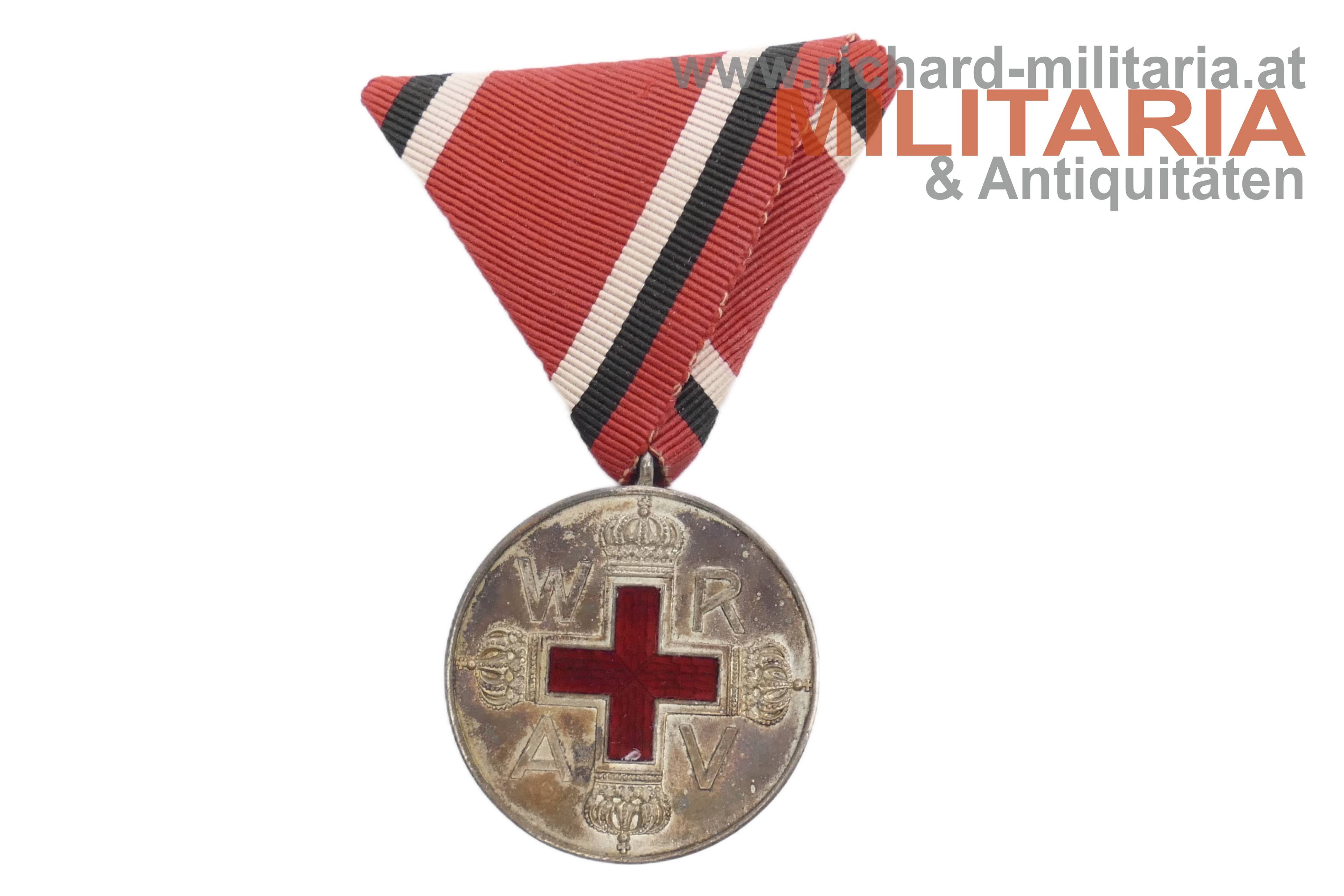 Preußen - Rotes Kreuz Medaille 2. Klasse - österreichische Trageweise
