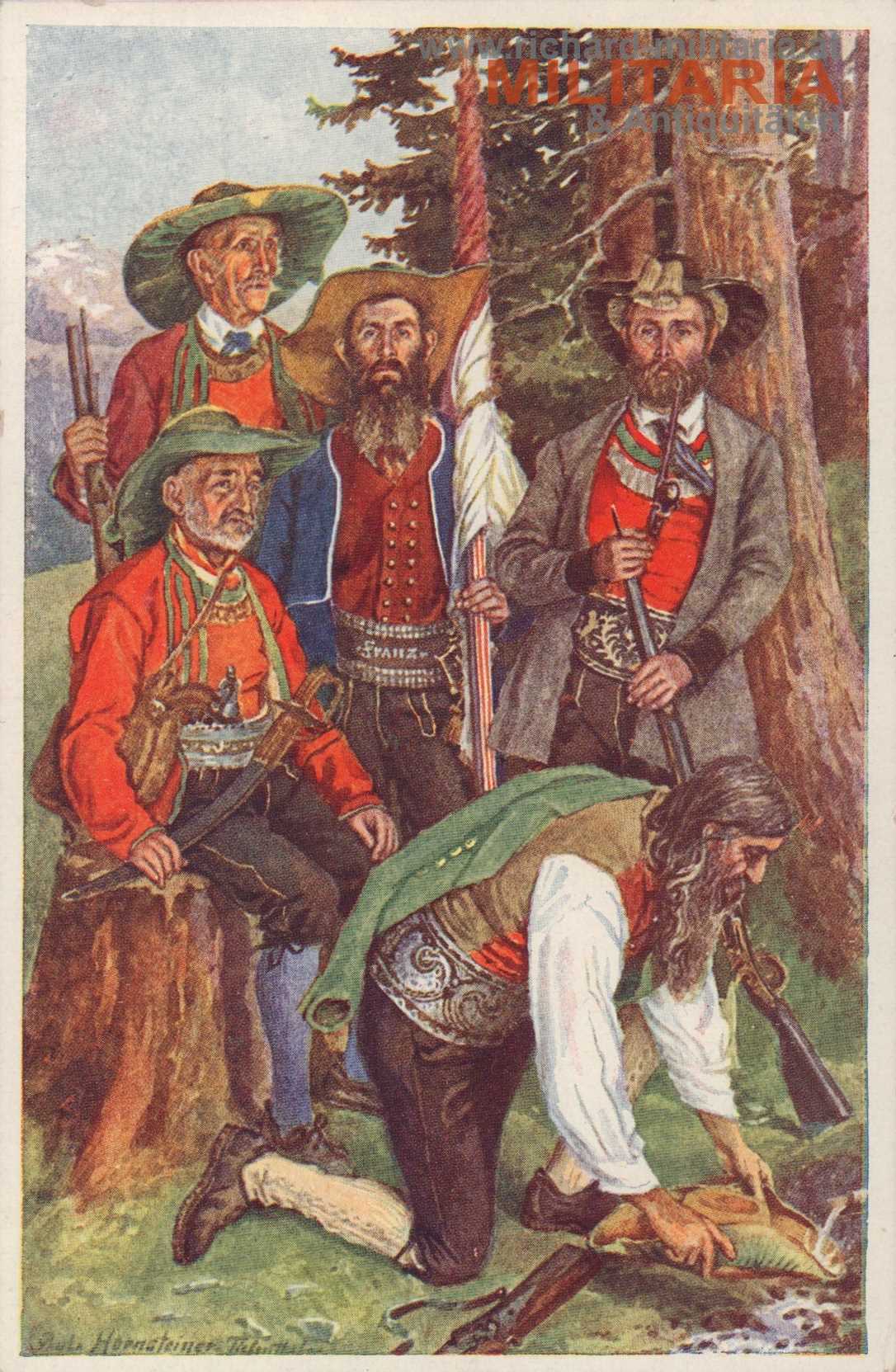 PK - Letztes Aufgebot des Schwazer Landsturms 1809