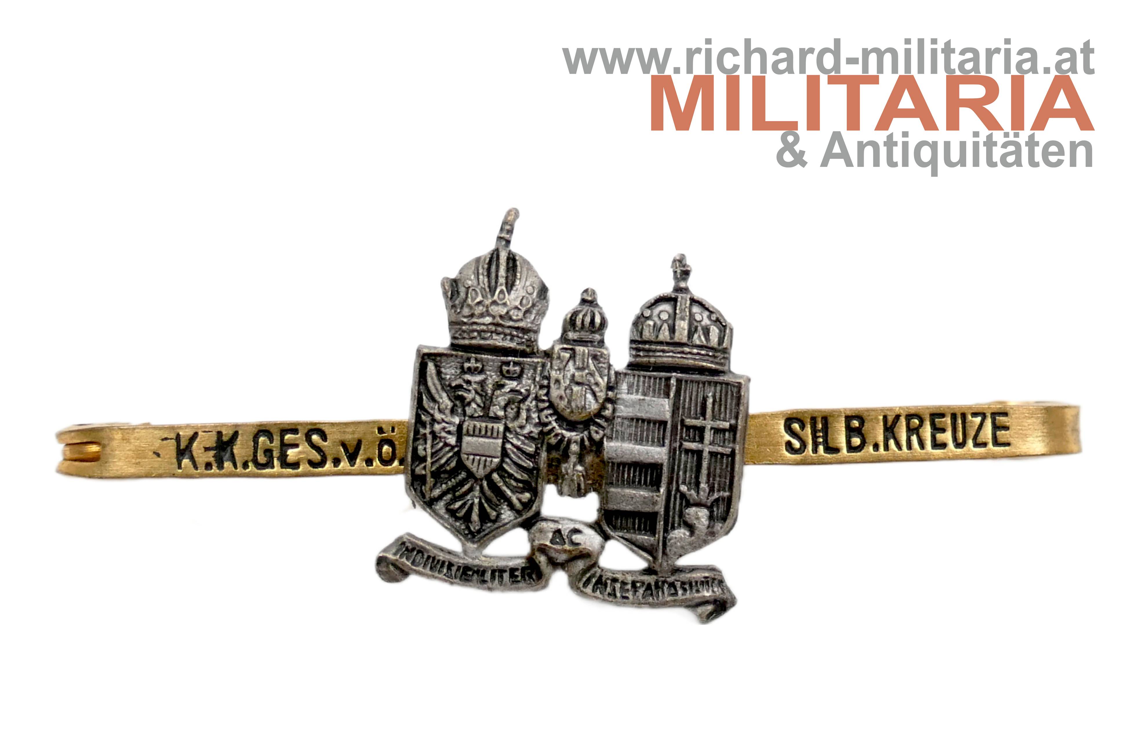 k.k. patriotisches Abzeichen -  Gesellschaft vom österreichischen silbernen Kreuz