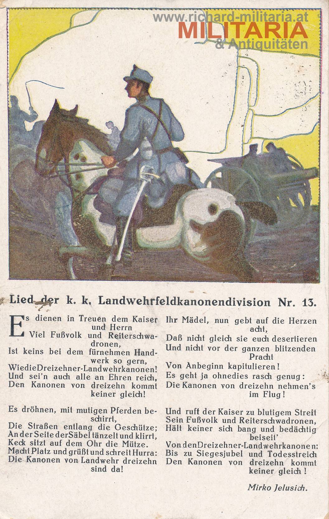 k.k. PK - Lied der Landwehrfeldkanonendivision Nr. 13 - Oberst Radl