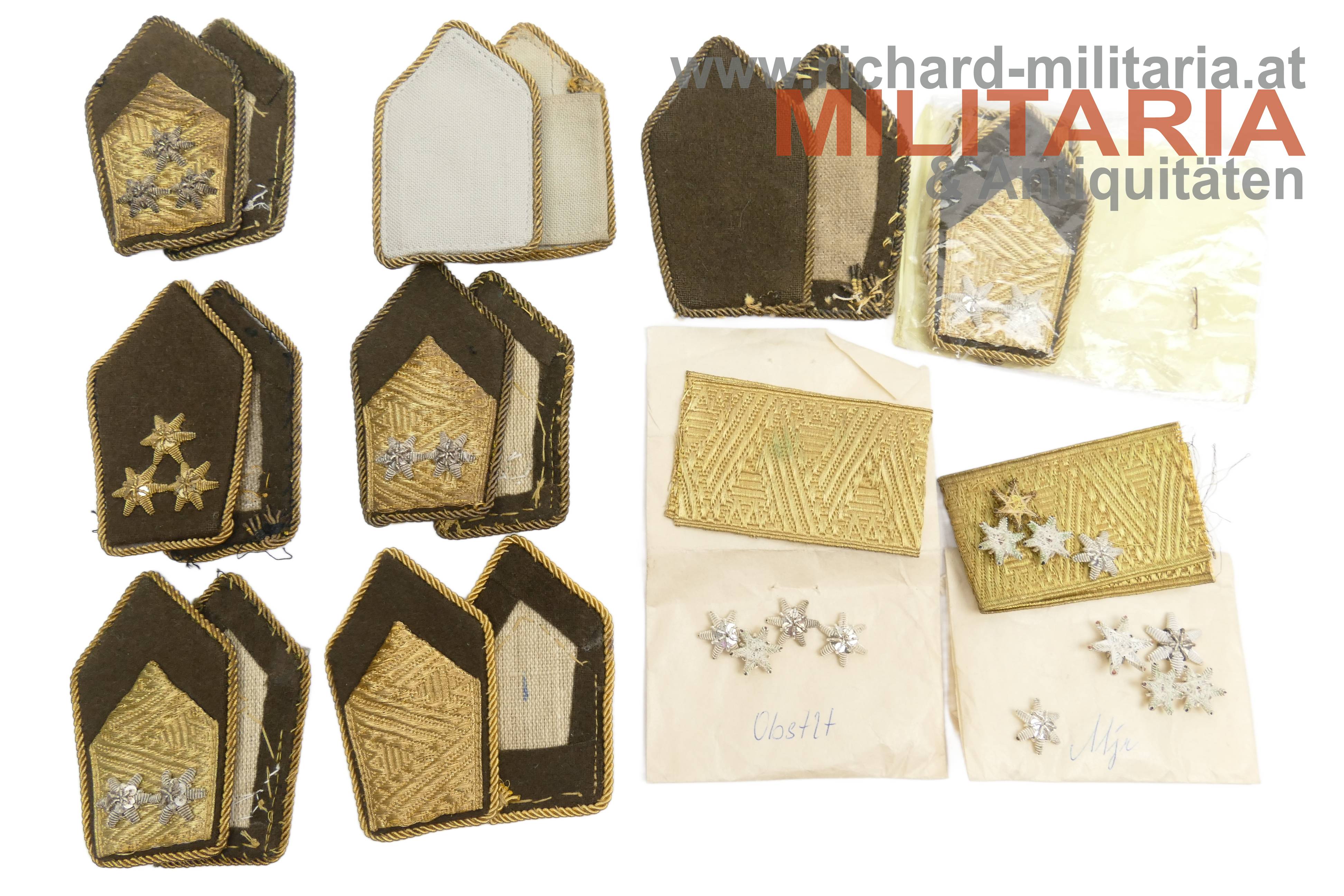 ÖBH-Konvolut - Technischer Dienst Schulterklappen - Rangborten/-sterne