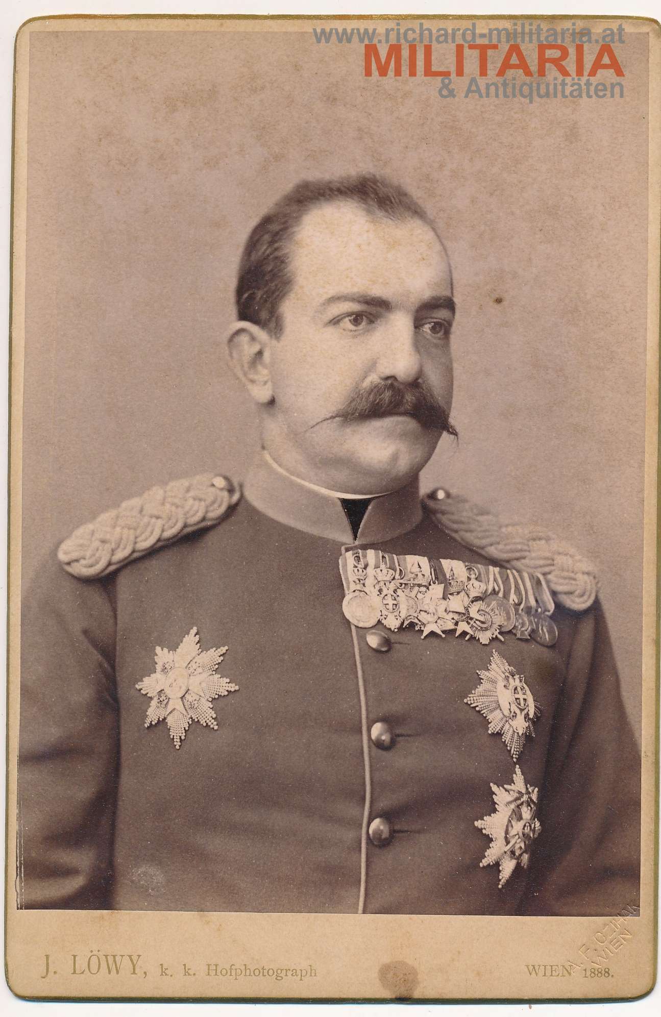 Hartkartonfoto - Milan I. Obrenović - König von Serbien