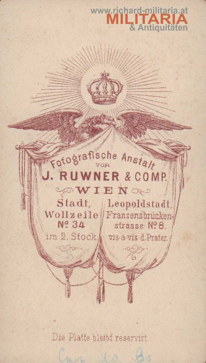 k.u.k. Hartkartonfoto - Husaren Rittmeister - EKO III. Klasse & MVK