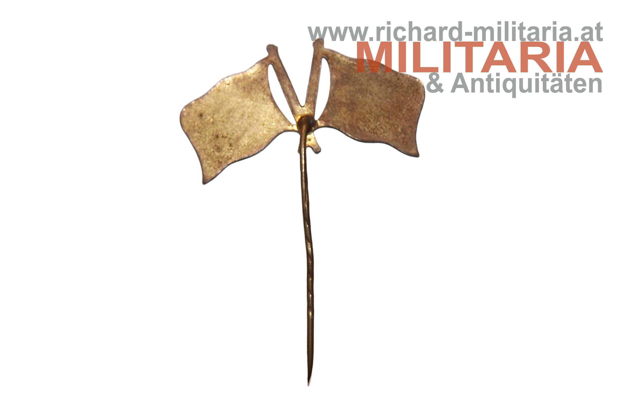 k.u.k. patriotischer Anstecker - österr. und deutsche Kriegsmarine-Flagge