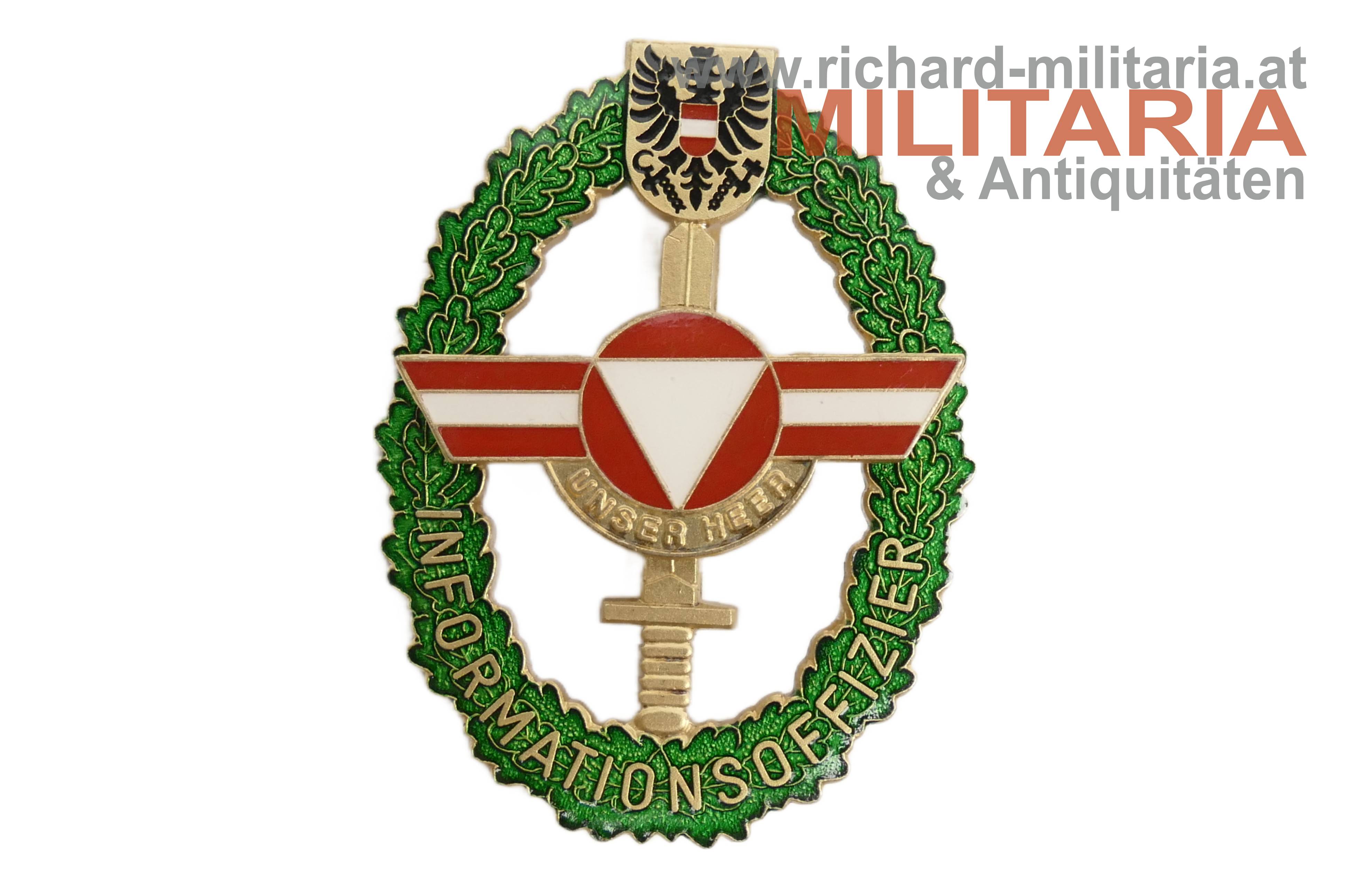 Österreich - Verwendungsabzeichen Informationsoffizier