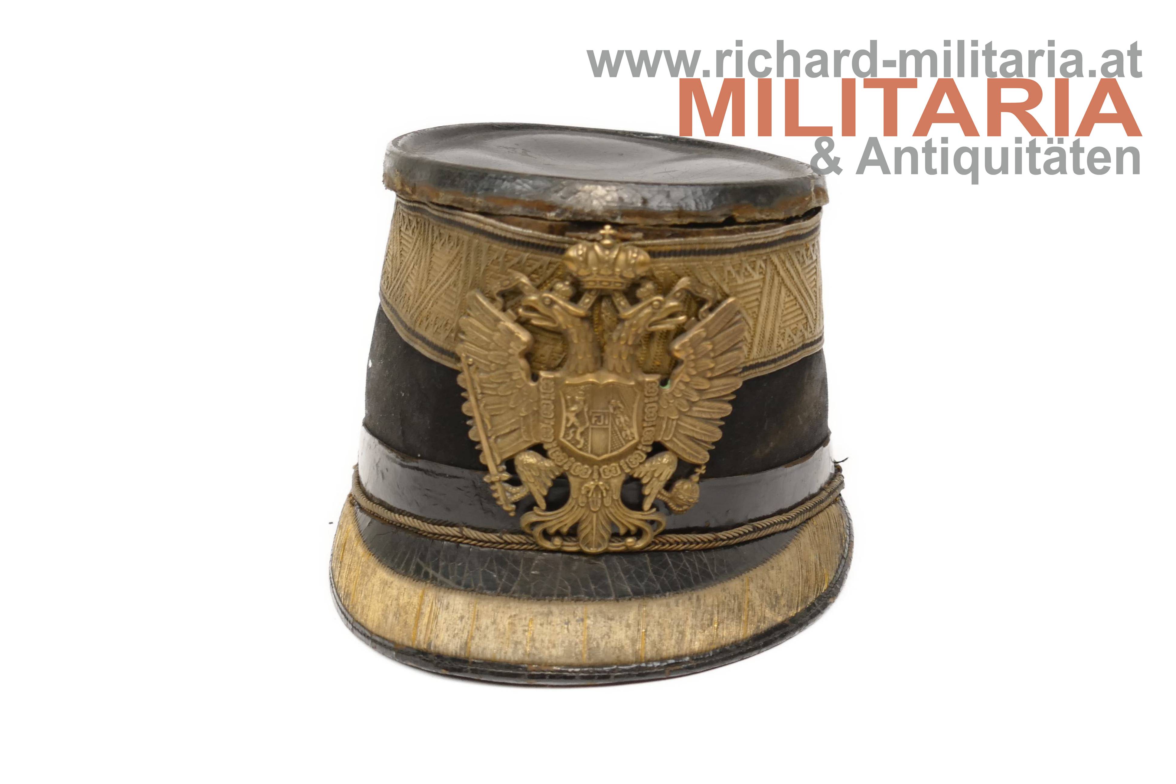 k.u.k. Infanterie-Tschako - Subalternoffizier - zum Restaurieren