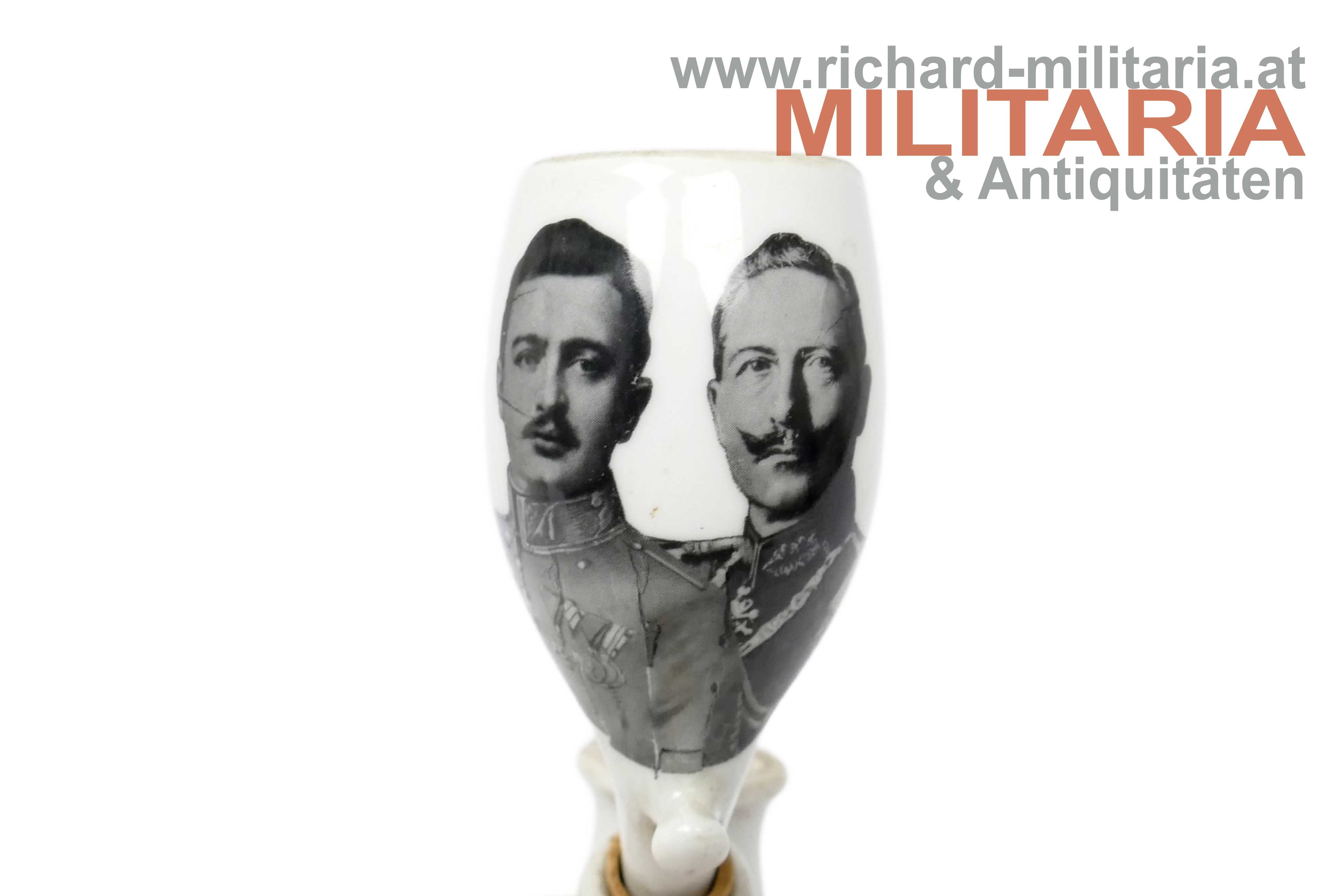 k.u.k. patriotische Reservistenpfeife - Kaiser Karl und Kaiser Wilhelm