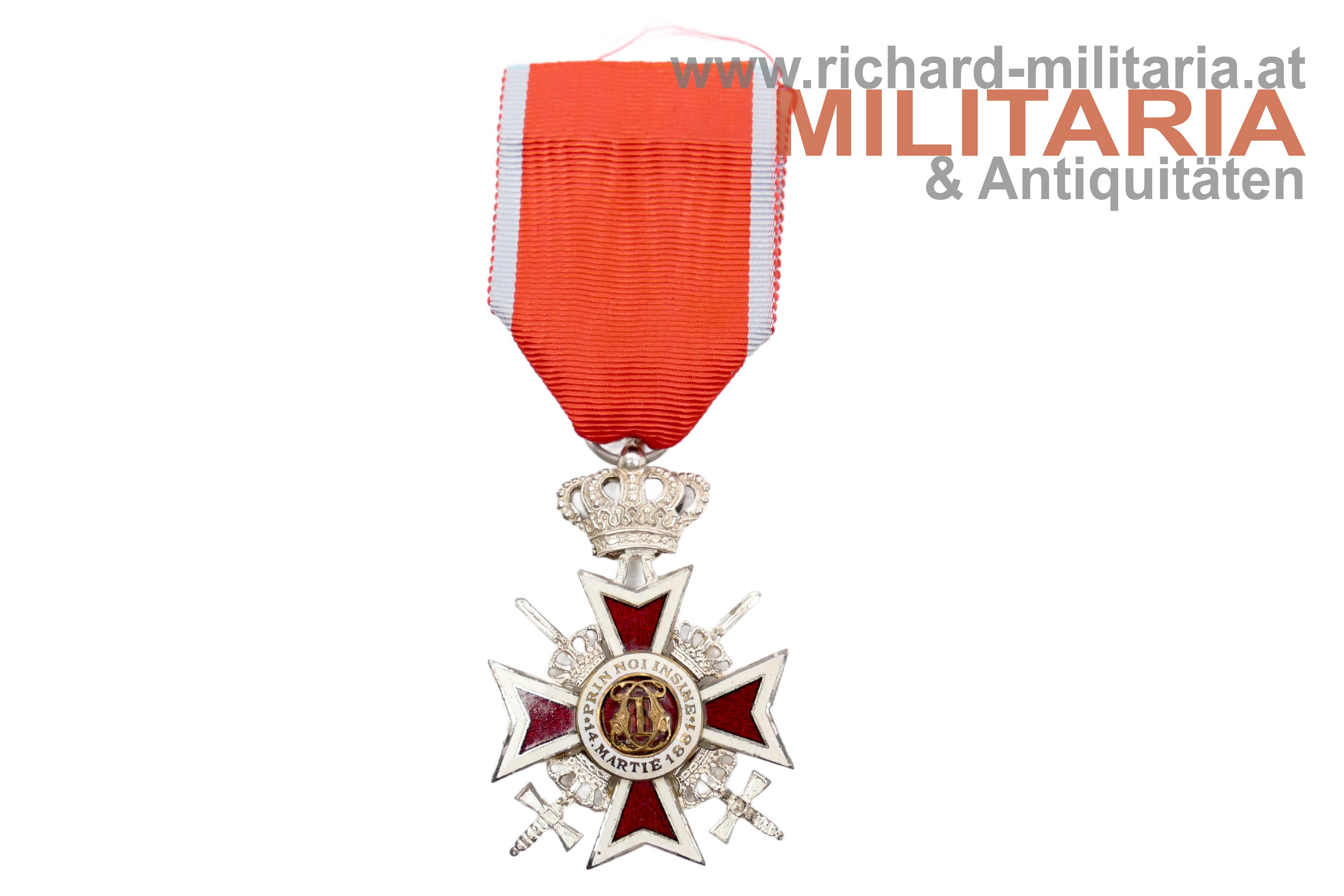 Rumänien - Orden der Krone - Ritterkreuz mit Schwertern - 2. Modell