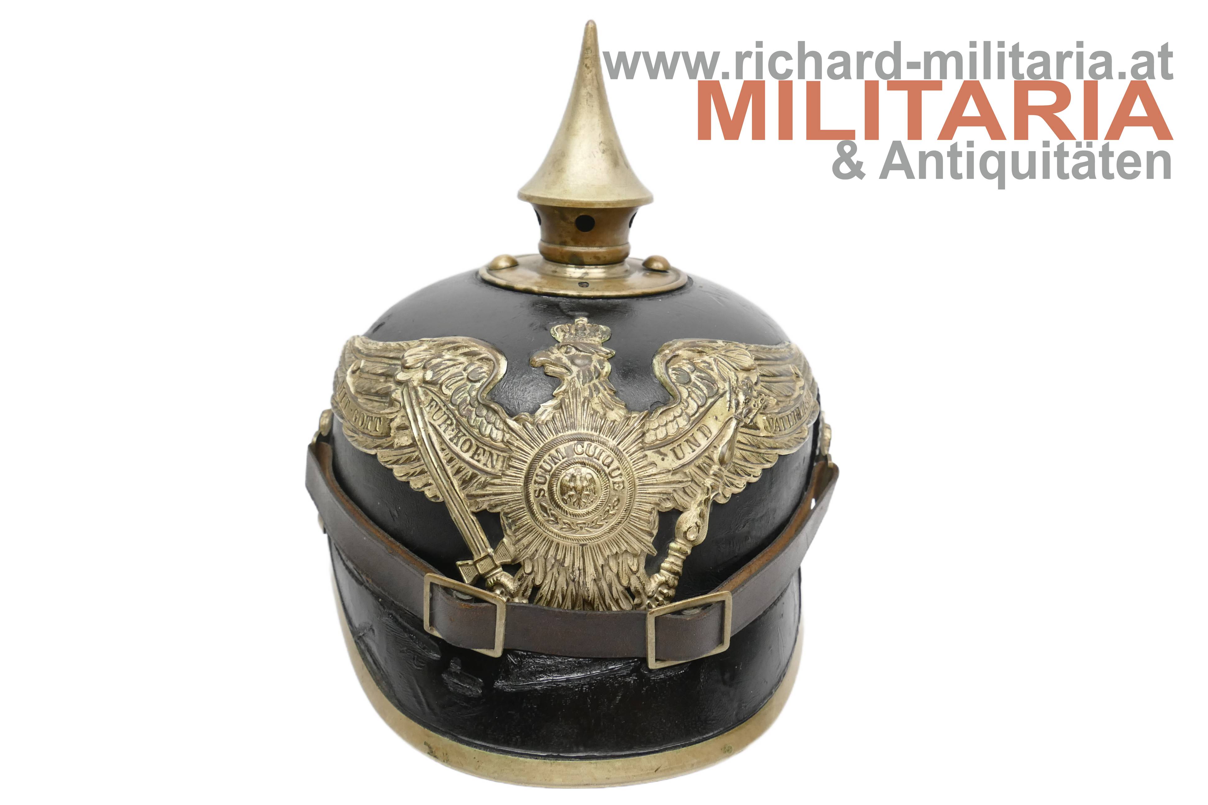 Preussen - Pickelhaube für Mannschaften der Garde-Infanterie - K.B.A.G. 1914