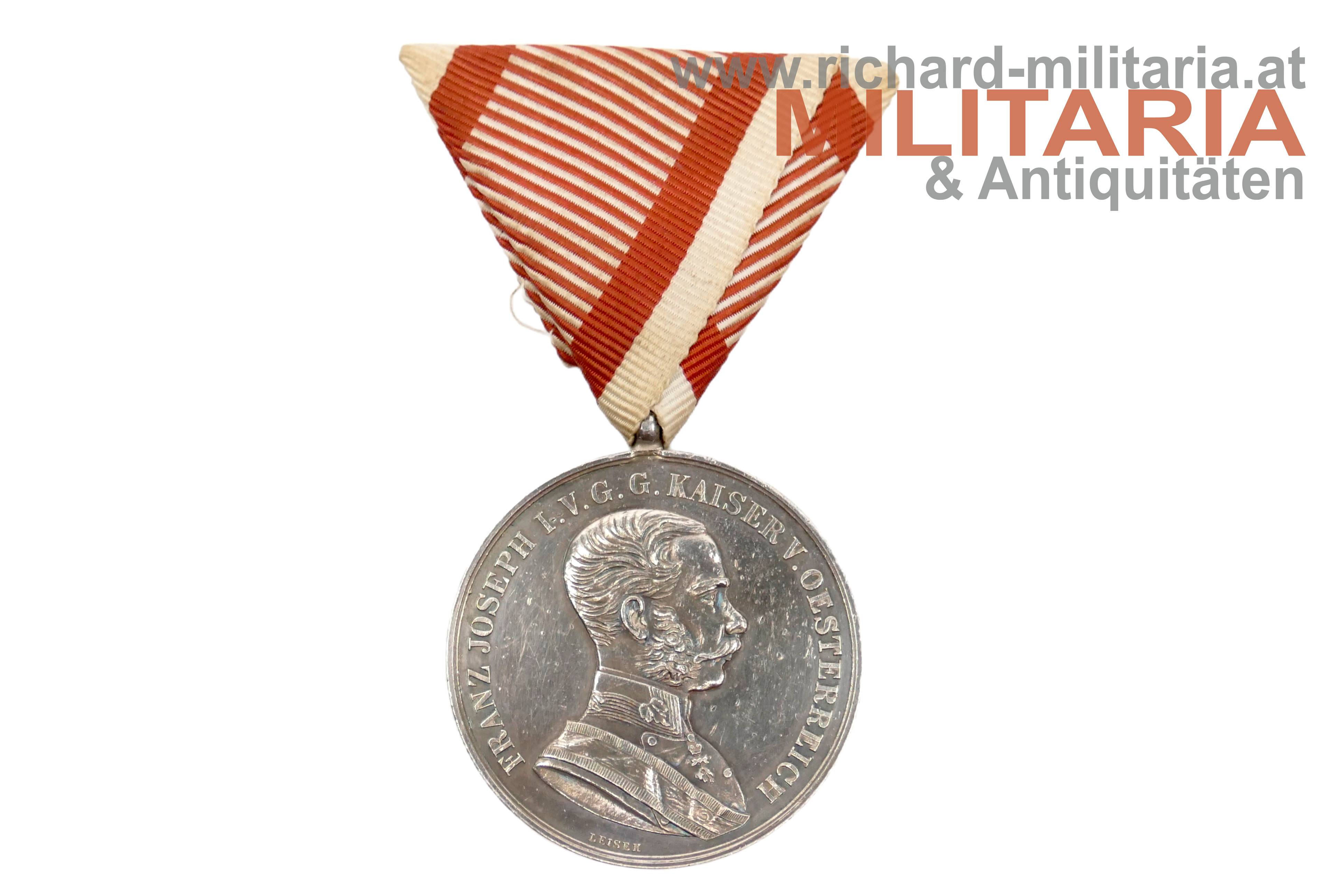 k.u.k. Silberne Tapferkeitsmedaille 1. Klasse - Kaiser Franz Joseph