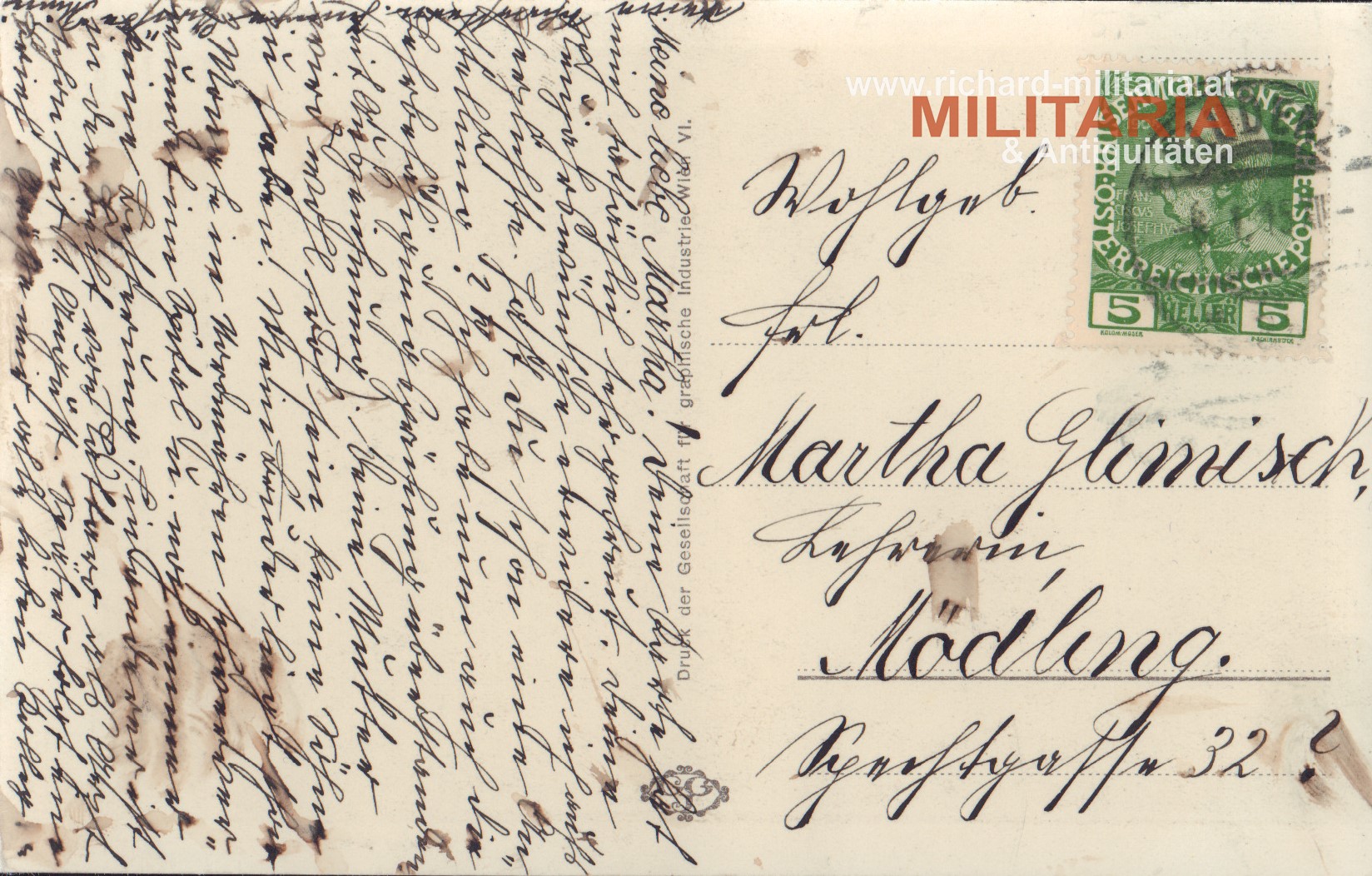 k.u.k. PK "Kaiser Franz Josef mit Erzherzog Franz Josef Otto" - gelaufen 