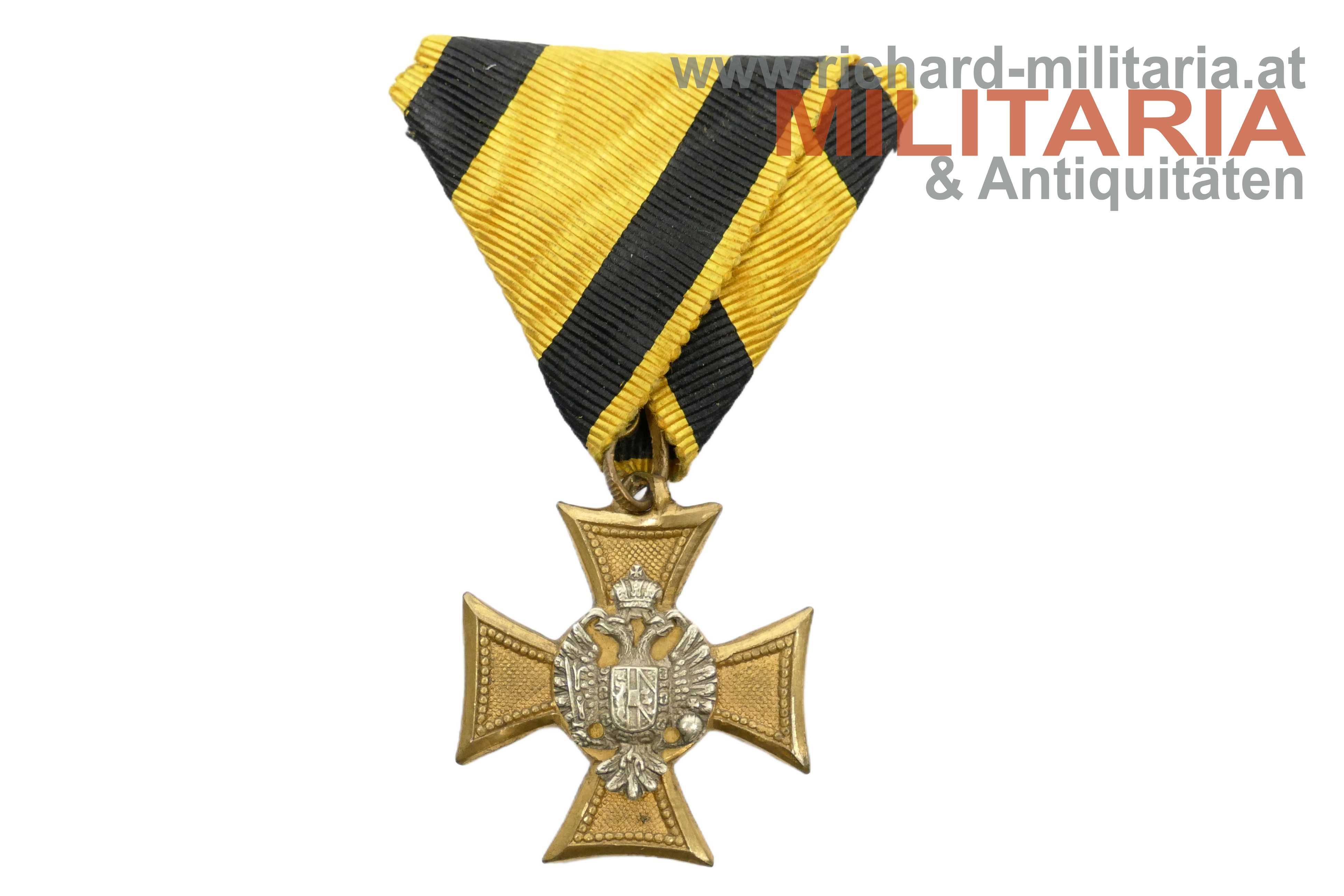 k.u.k. Militärdienstzeichen 1. Klasse für Offiziere - Perlmutteinlage