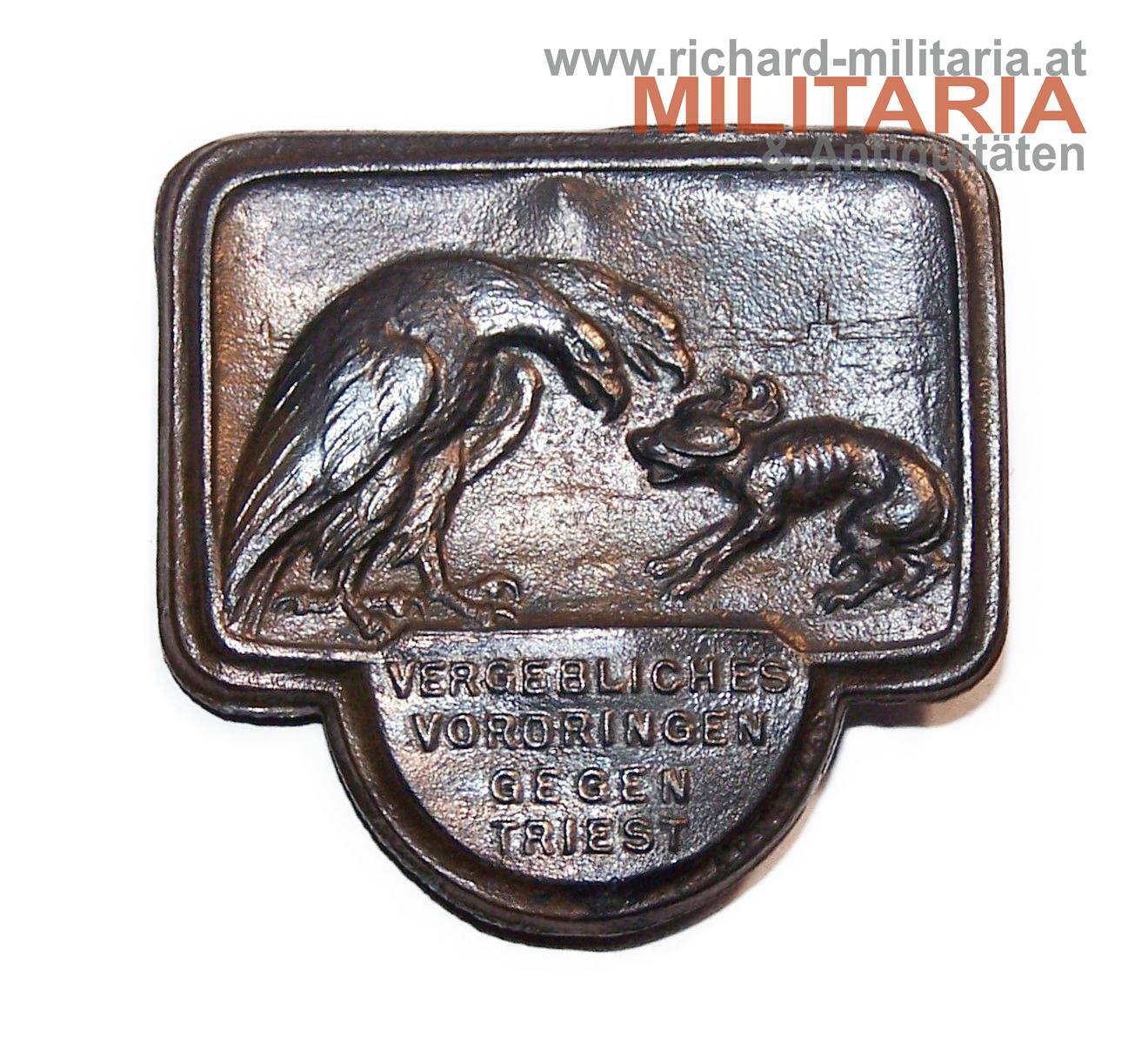 k.u.k Kappenabzeichen - Vergebliches vordringen gegen Triest