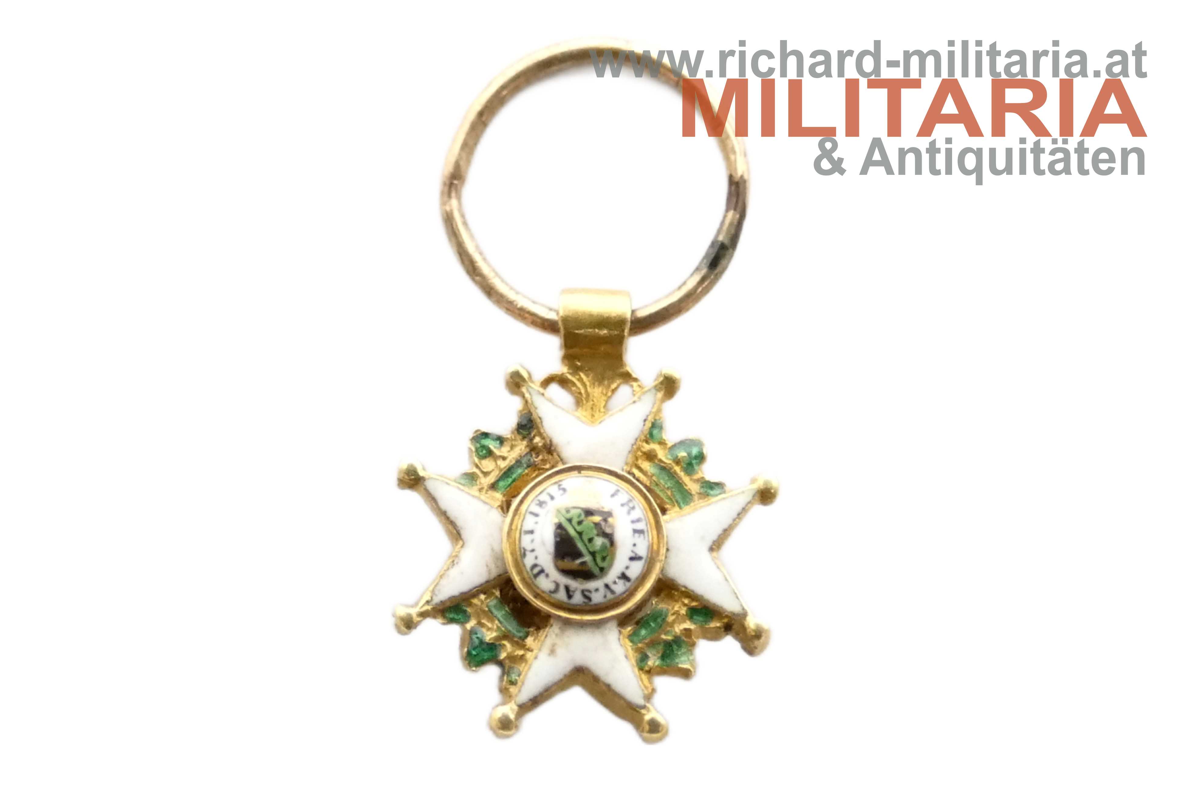 Königreich Sachsen - Zivilverdienstorden Ritterkreuz 1. Klasse - GOLD 