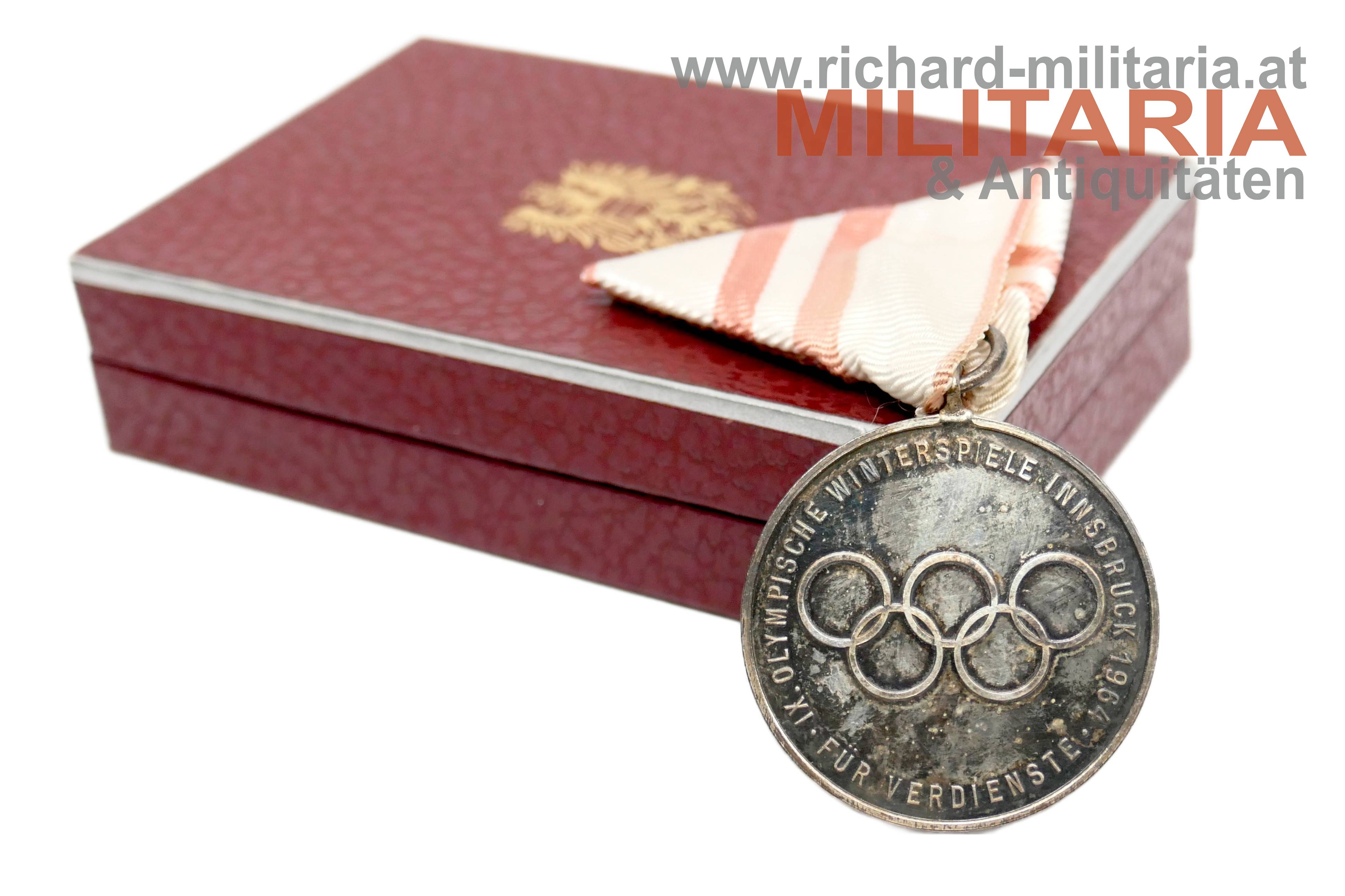 Österreich - Olympiamedaille 1964 im Etui