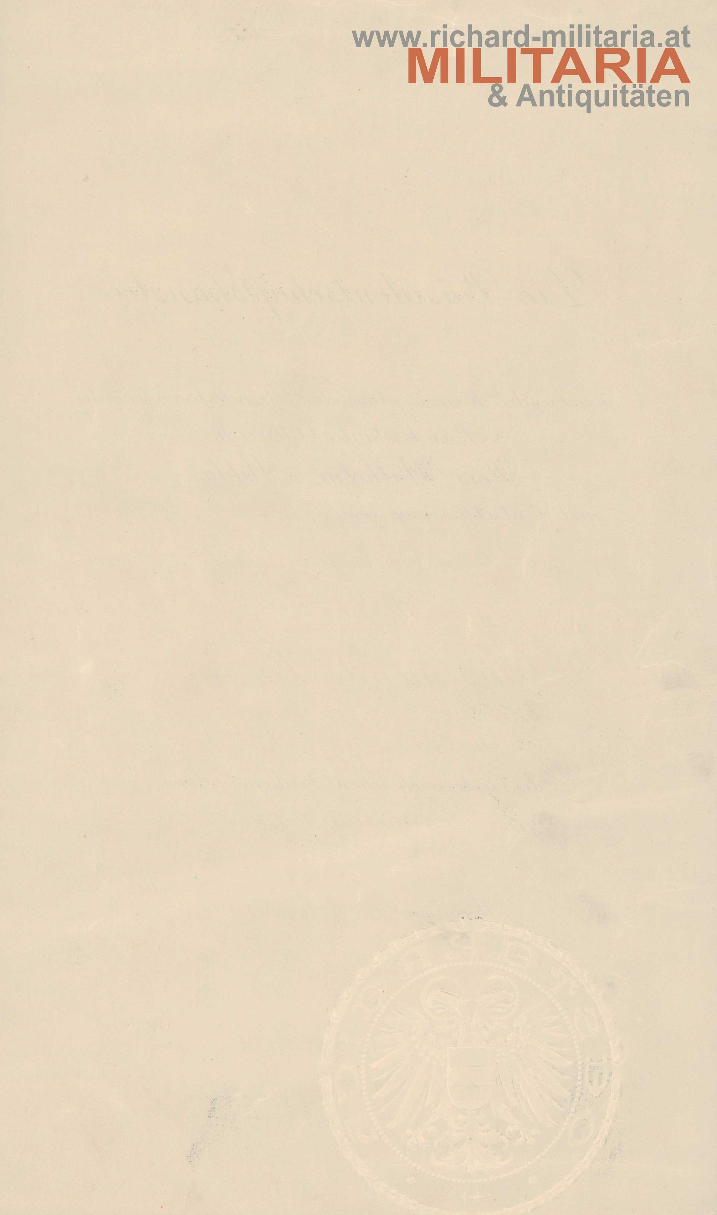 Verleihungsurkunde Ritterkreuz I. Klasse des österr. Verdienstordens 1937