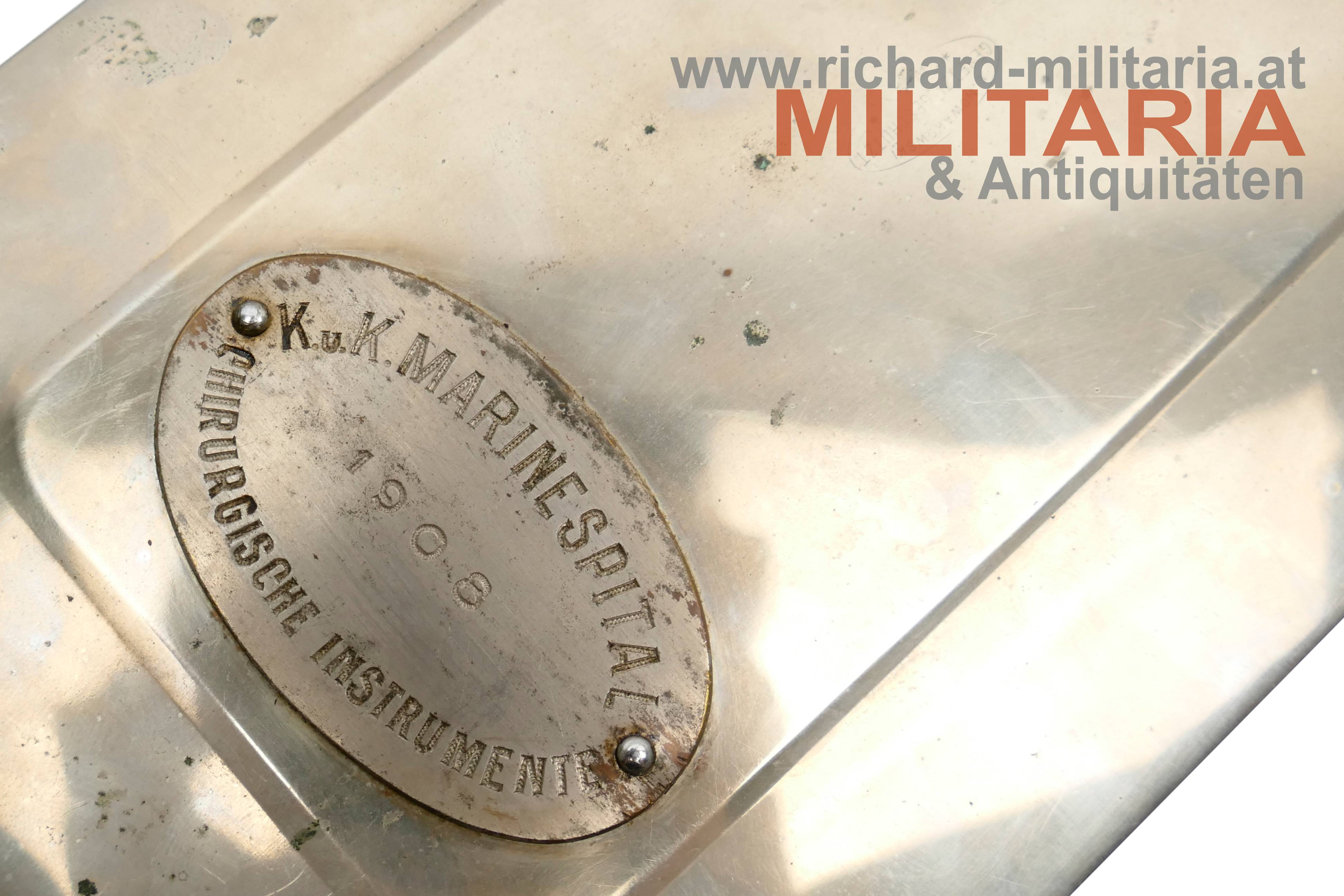 k.u.k. Kriegsmarine - Marinespital Tasche mit chirurgischen Instrumenten
