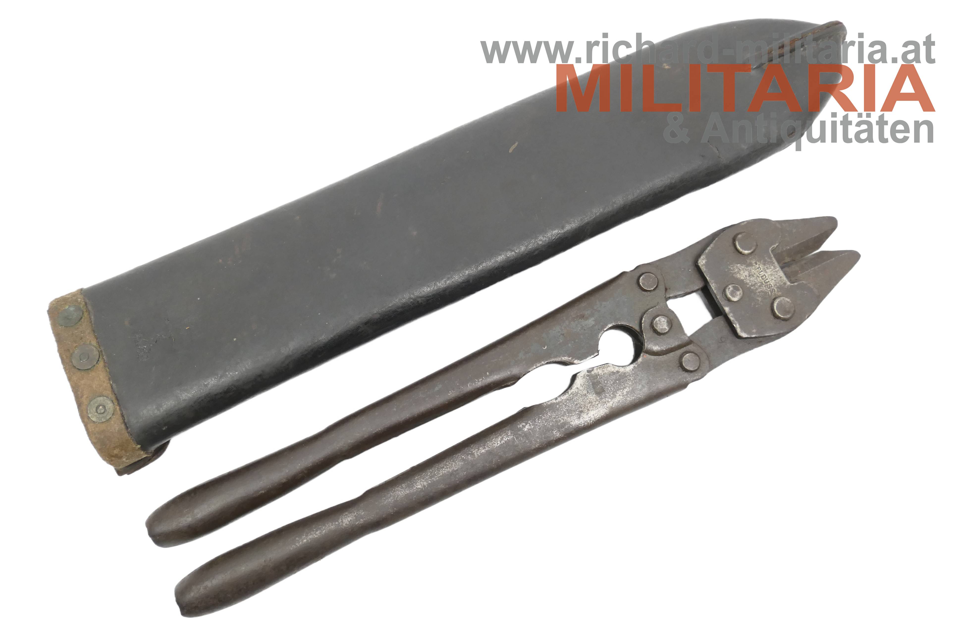 Deutsches Kaiserreich - Drahtschere mit Lederholster - DRGM