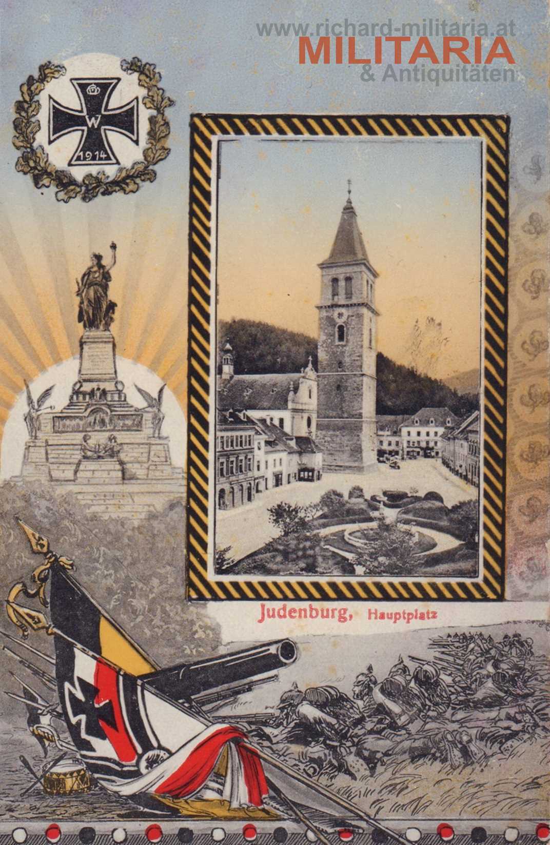 k.u.k. Postkarte - Judenburg, Hauptplatz (Steiermark)