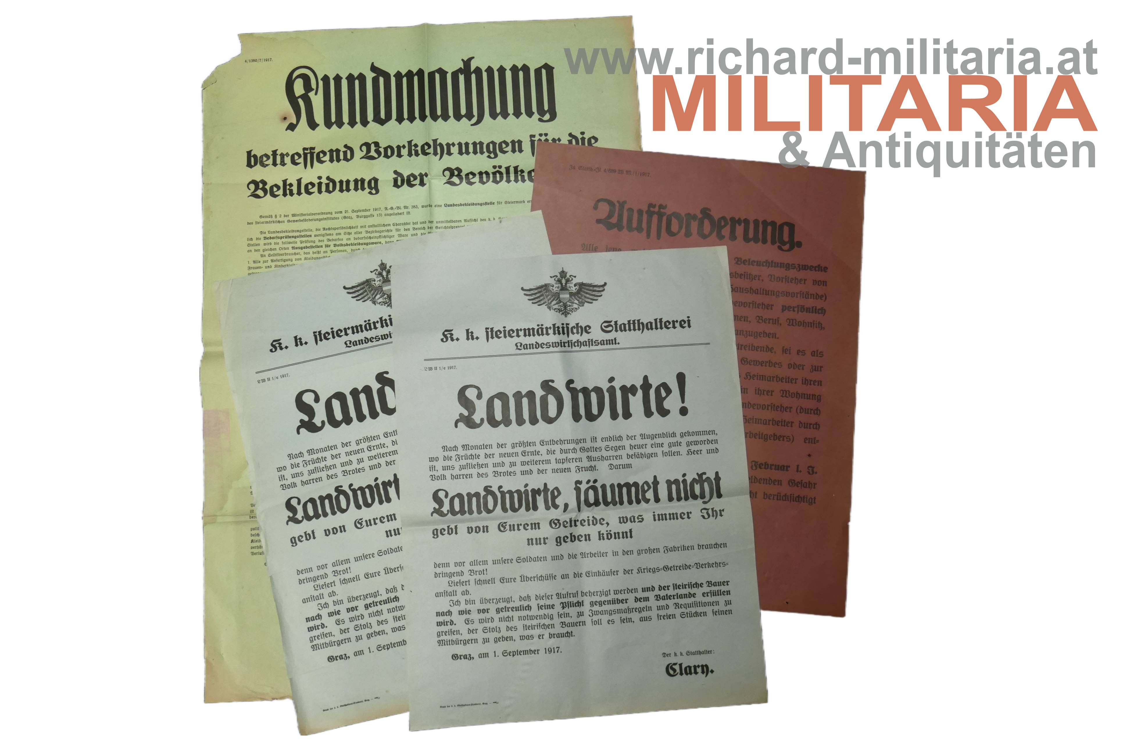 k.k. Konvolut steirische Wandplakate - 4 Stk.