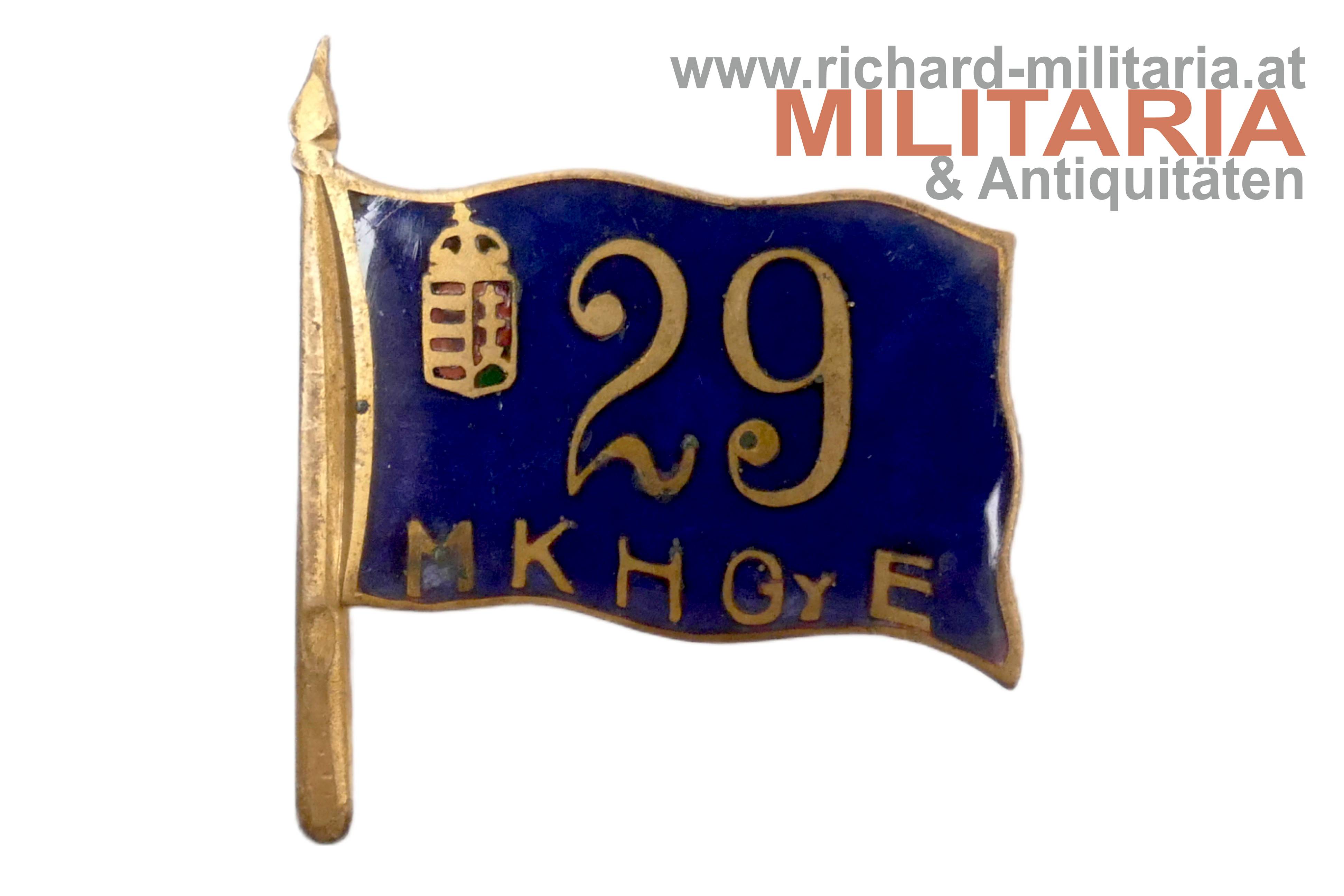 k.u. Kappenabzeichen - Honvéd Infanterie-Regiment Nr. 29 Budapesti 